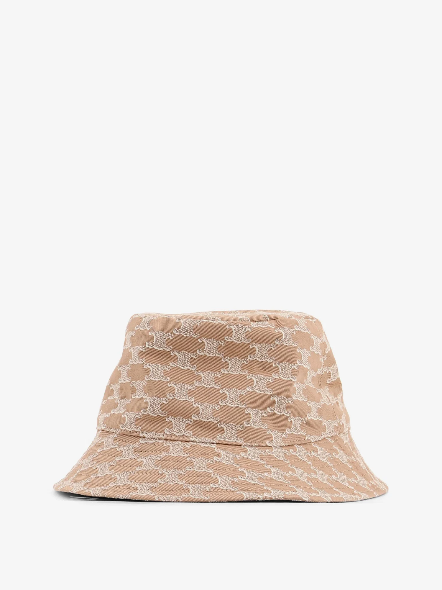 Celine Women Cotton Hat With Triomphe Logo All-Over - Image 3