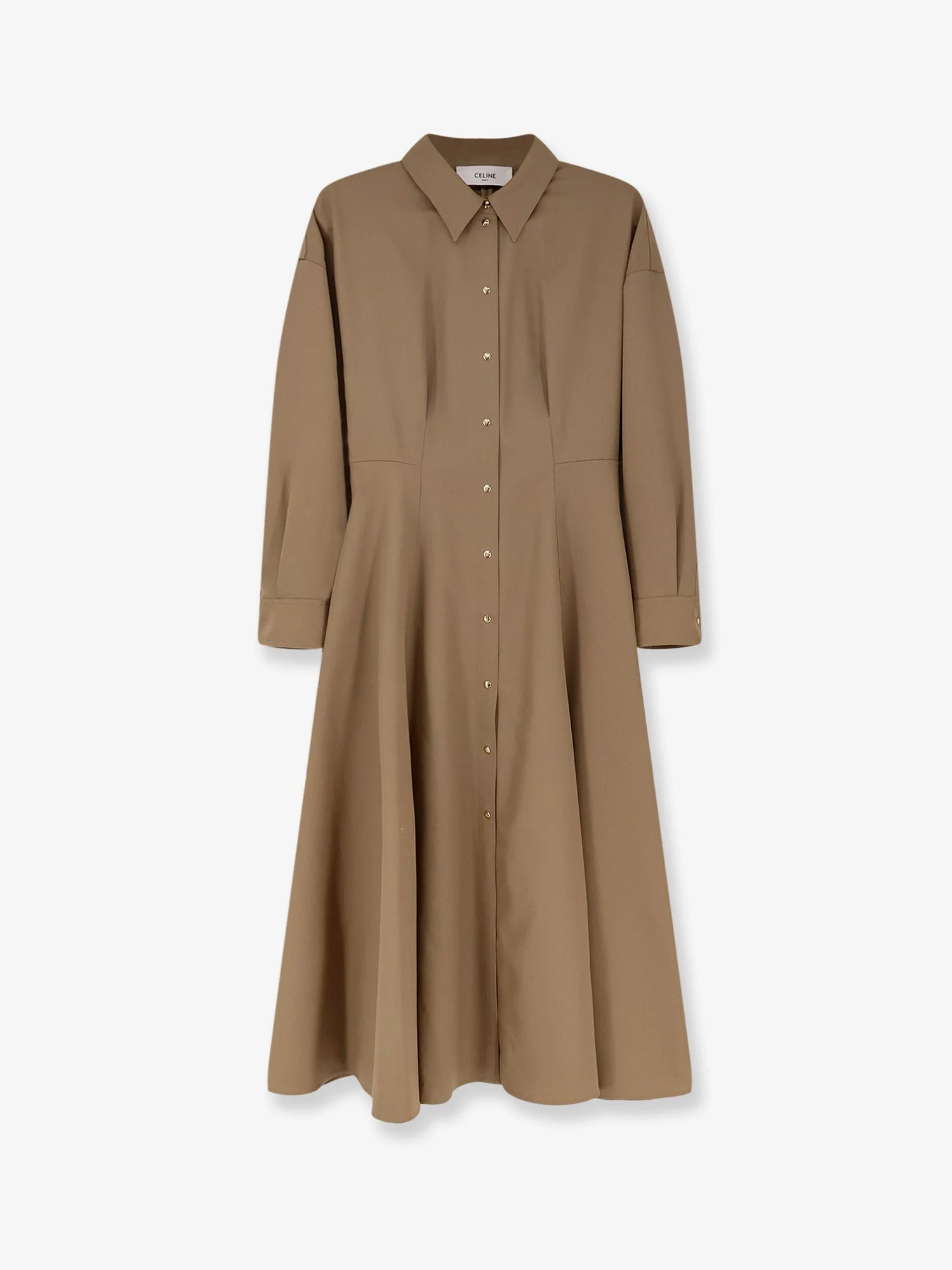 Celine Women Wool Shirt Dress