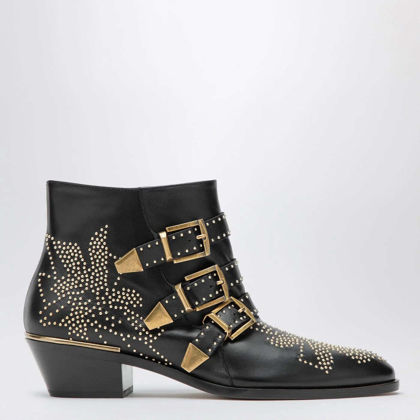 Chloe Susanna Ankle Boots In Black With Studs Women