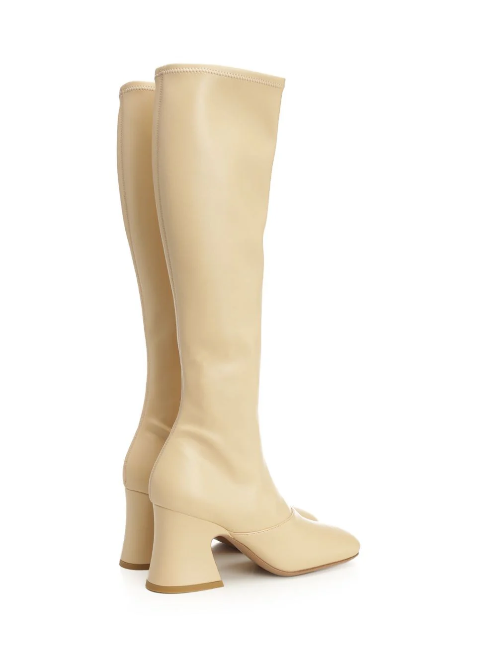 Chloe Women Cream Synthetic Leather Janis Boots - Image 3