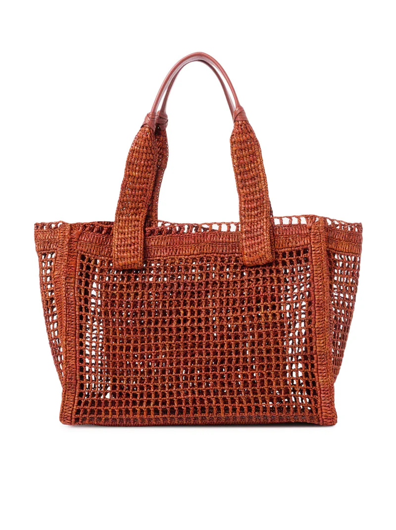 Chloe` Women East-West Summer Banana Tote Bag In Raffia - Image 4