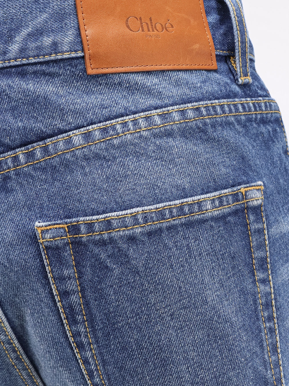 Chloe' Women Jeans With Leather Logo Tag - Image 3