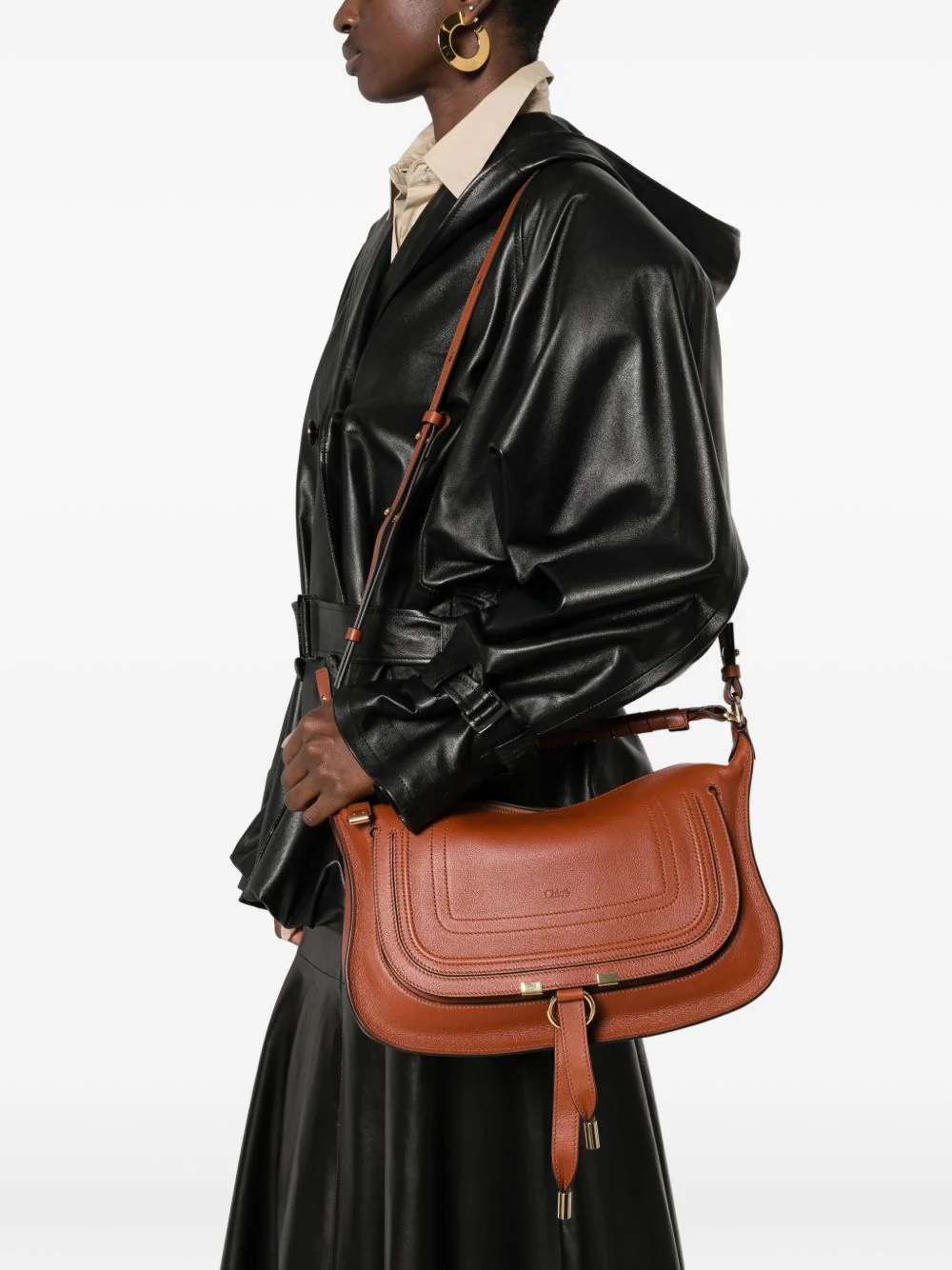 Chloé Women Marcie Leather Shoulder Bag - Image 3