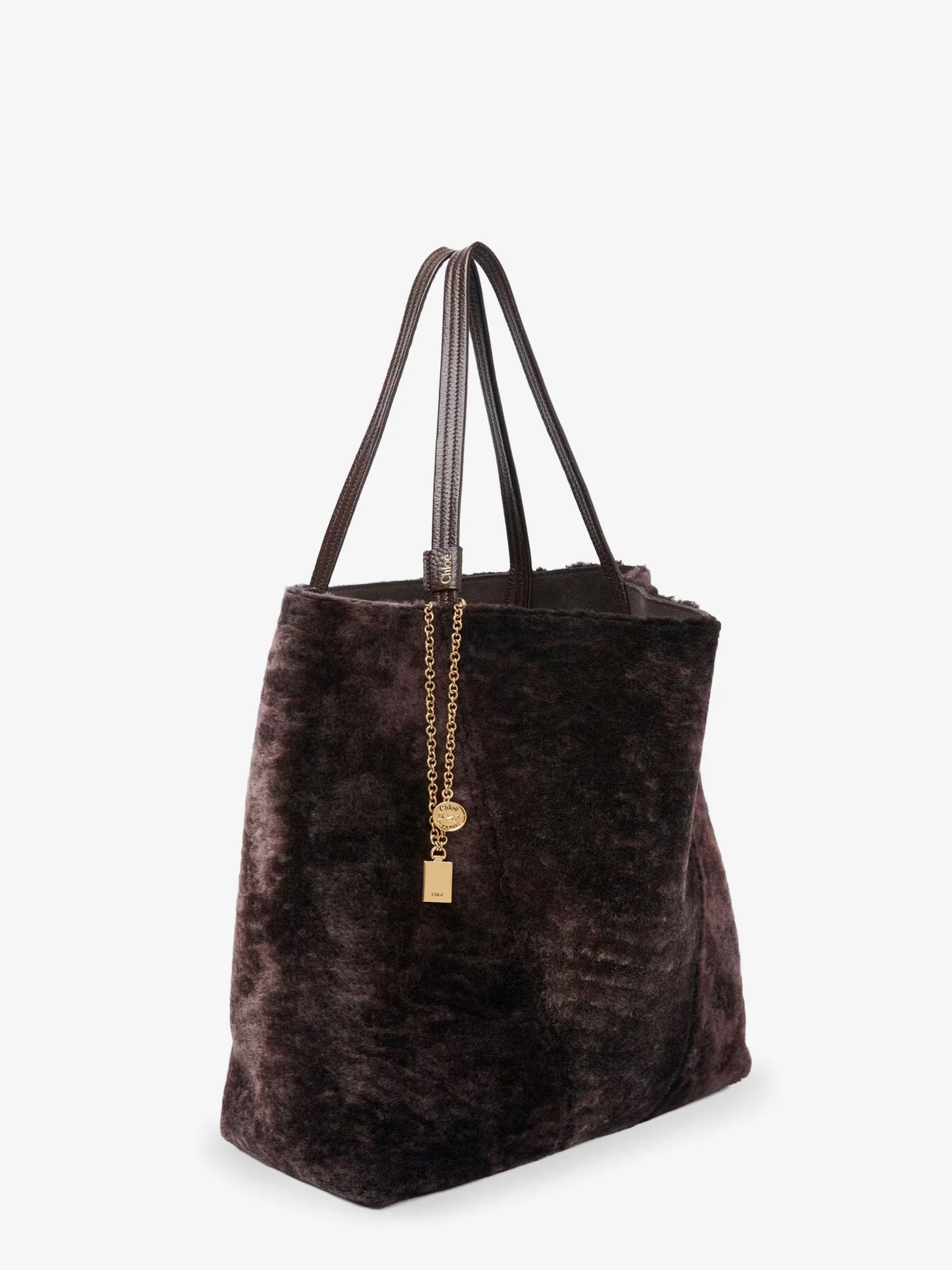 Chloe' Women Spin Shearling Shoulder Bag - Image 3