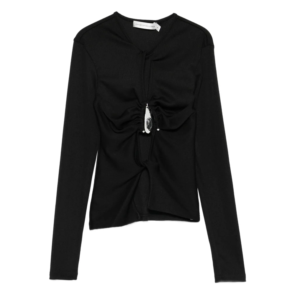 Christopher Esber Black Tops - T-Shirts & Jerseys Women