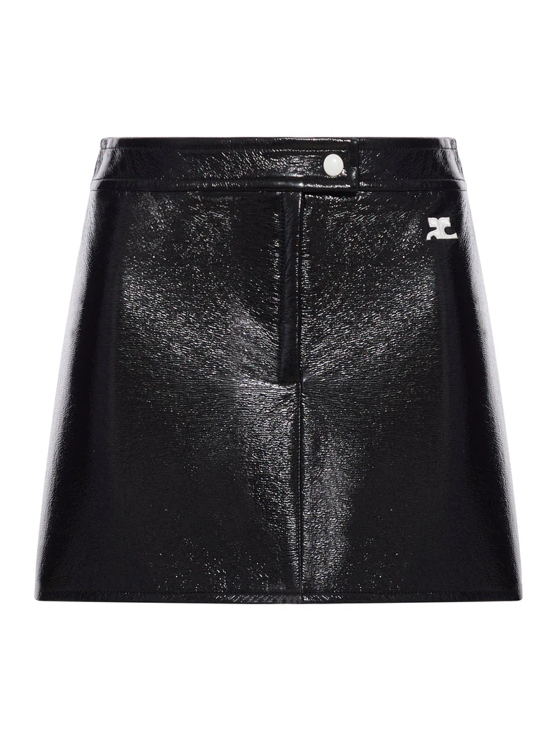 Courreges Women Reedition Vinyl Mini Skirt