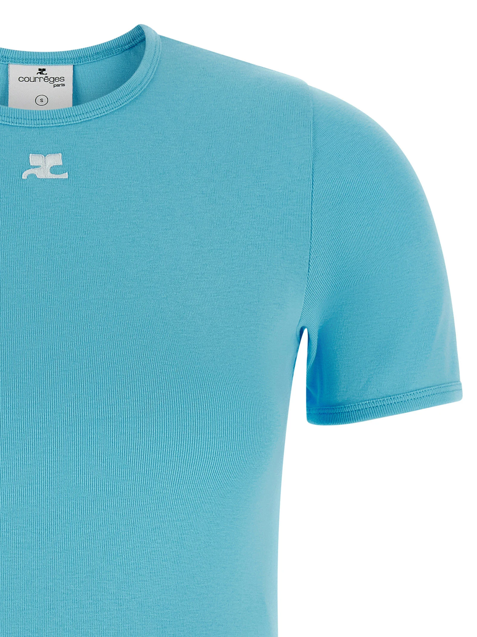 Courreges Women 'Signature Contrast' T-Shirt - Image 3