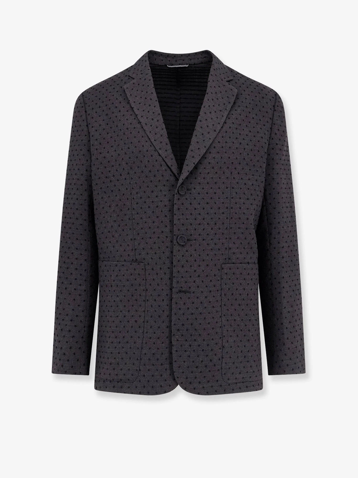 Dior Men Polka-Dots Virgin Wool And Alpaca Jacquard Blazer