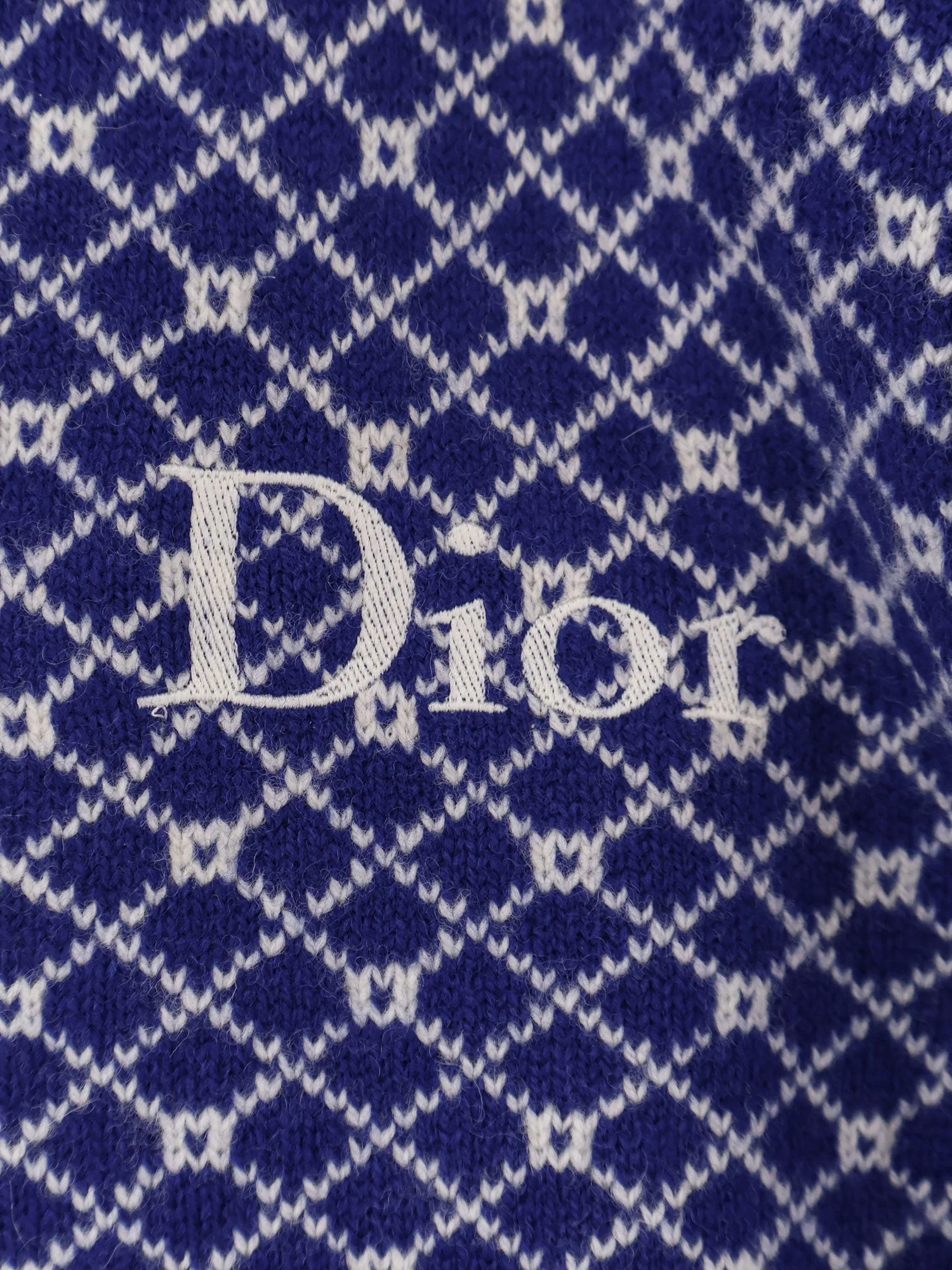 Dior Men Wool Sweater With Bicolor Pattern - Image 3