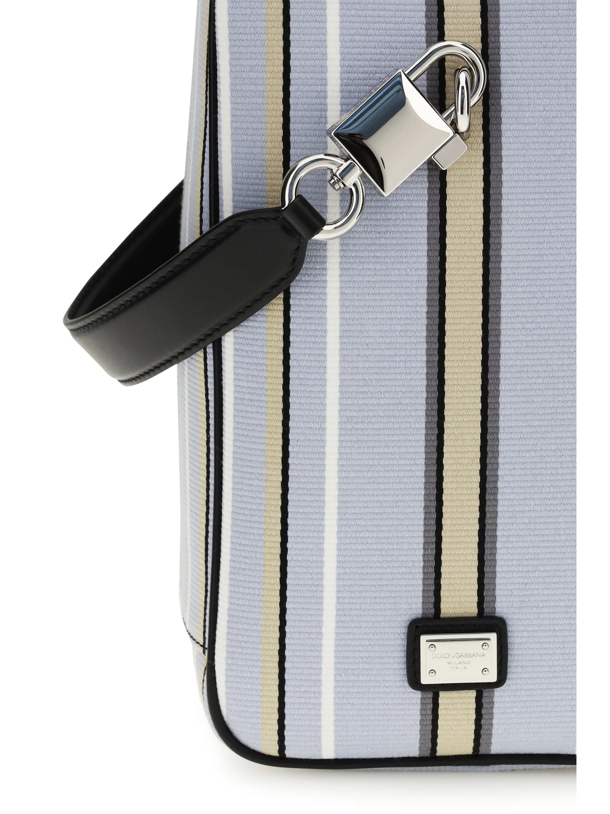 Dolce & Gabbana Men Lock Handbag In Jacquard Fabric - Image 4