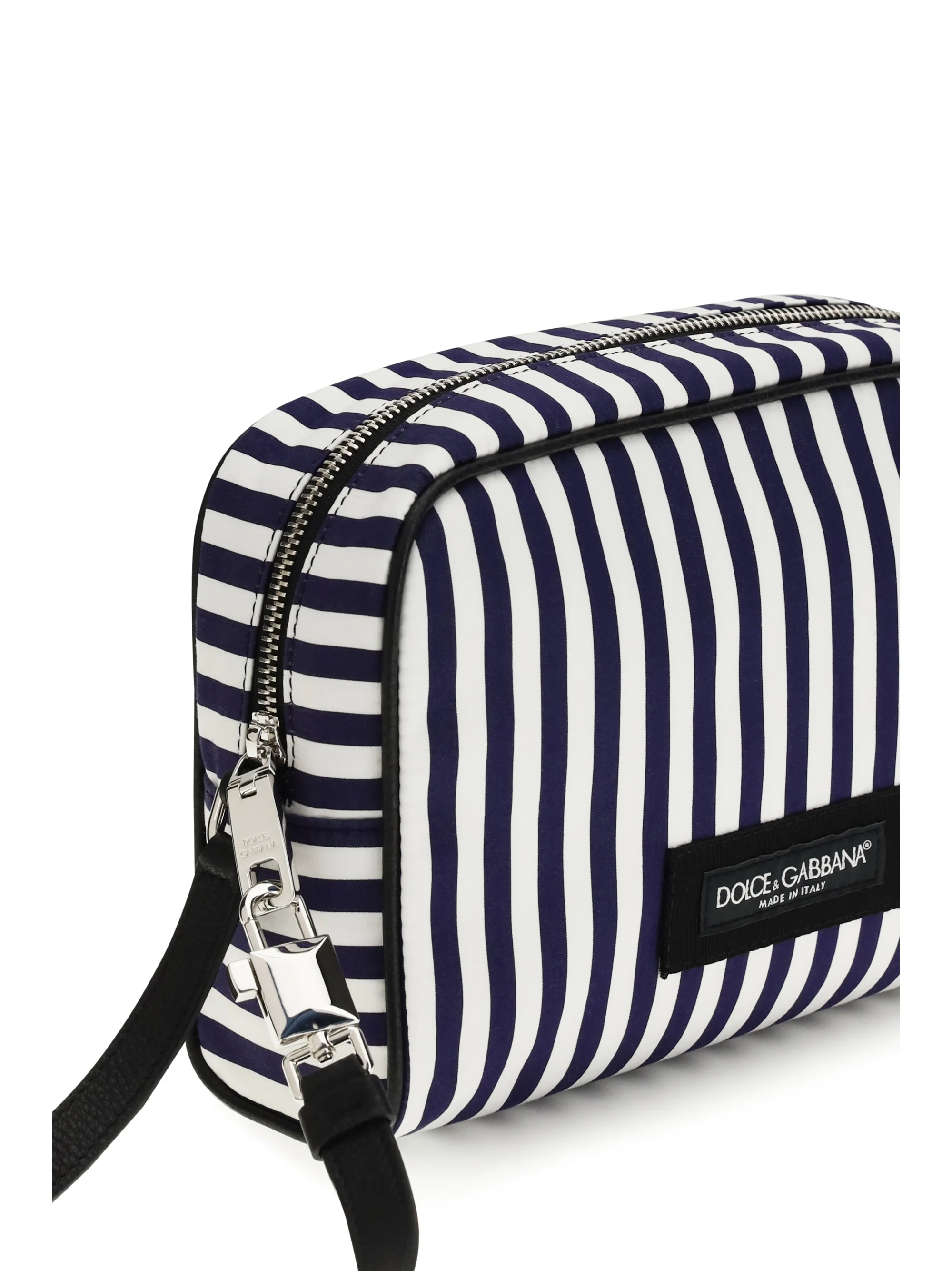 Dolce & Gabbana Men Striped Poplin Handbag - Image 4