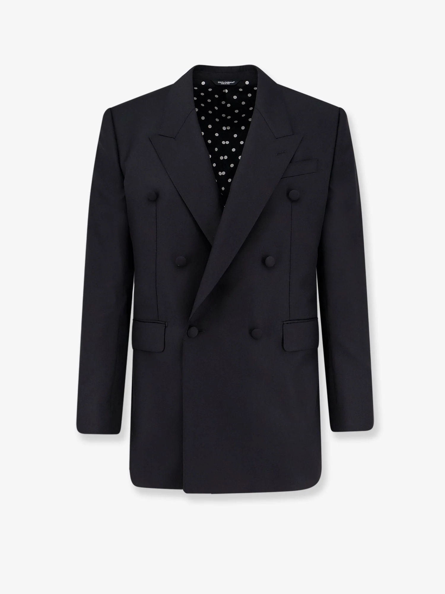 Dolce & Gabbana Men Double-Breasted Virgin Wool Blazer