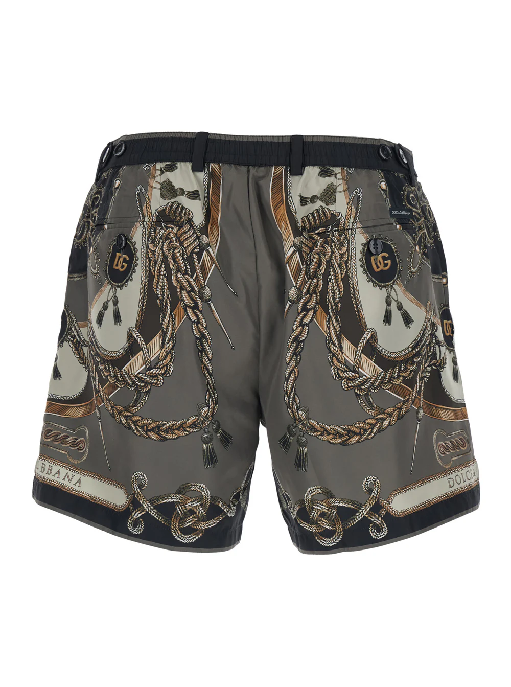 Dolce & Gabbana Men Greyl Swimsuit With All-Over Print In Tech Fabric Man - Image 2