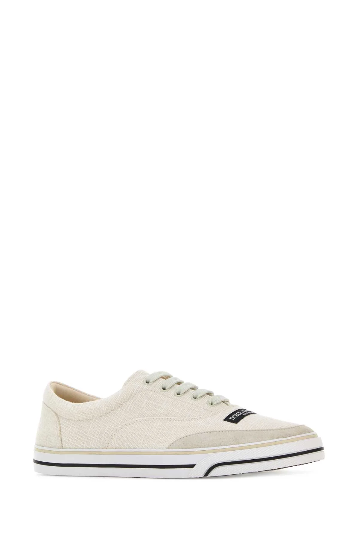 Dolce & Gabbana Men Ivory Canvas Dg Sailing Sneakers - Image 2