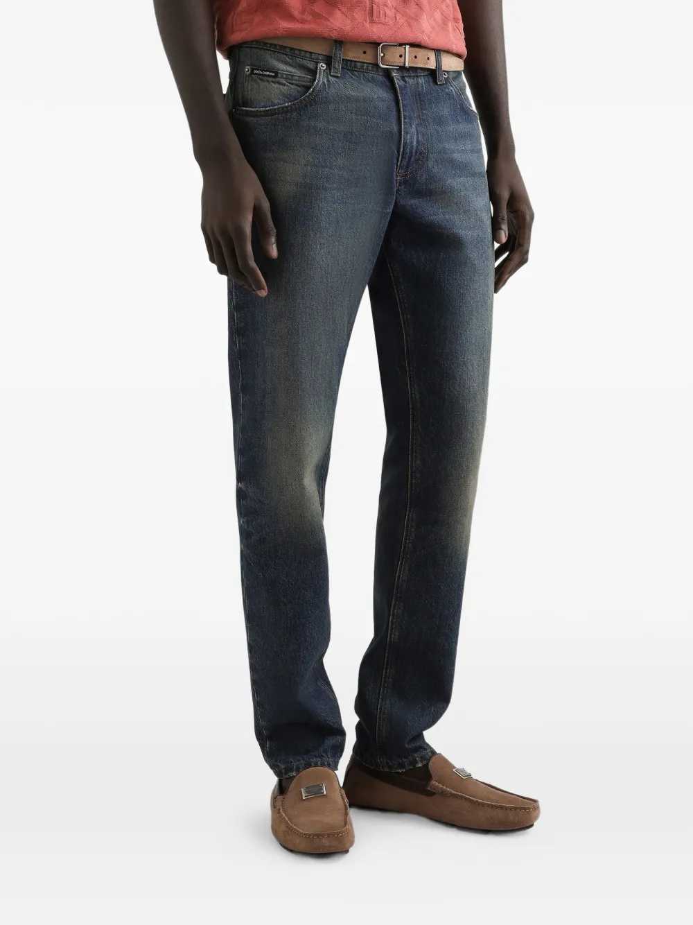 Dolce & Gabbana Men Jeans With Logo Plaque - Image 4