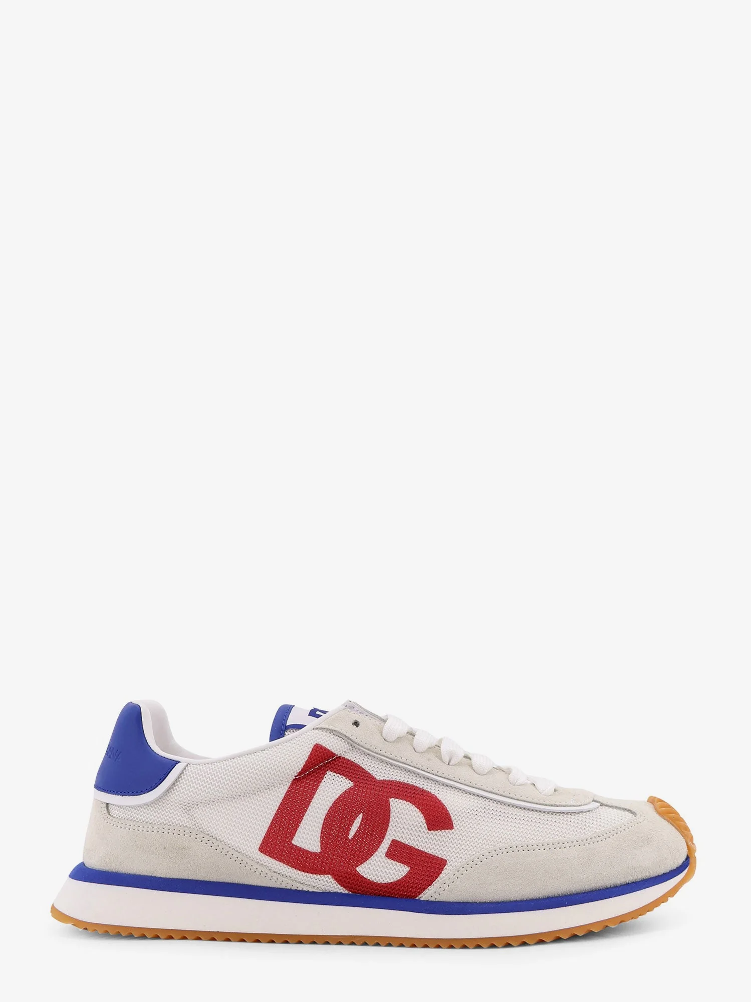 Dolce & Gabbana Men Leather Sneakers With Dg Logo