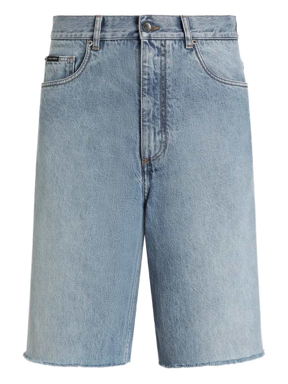 Dolce & Gabbana Men Logo Denim Shorts