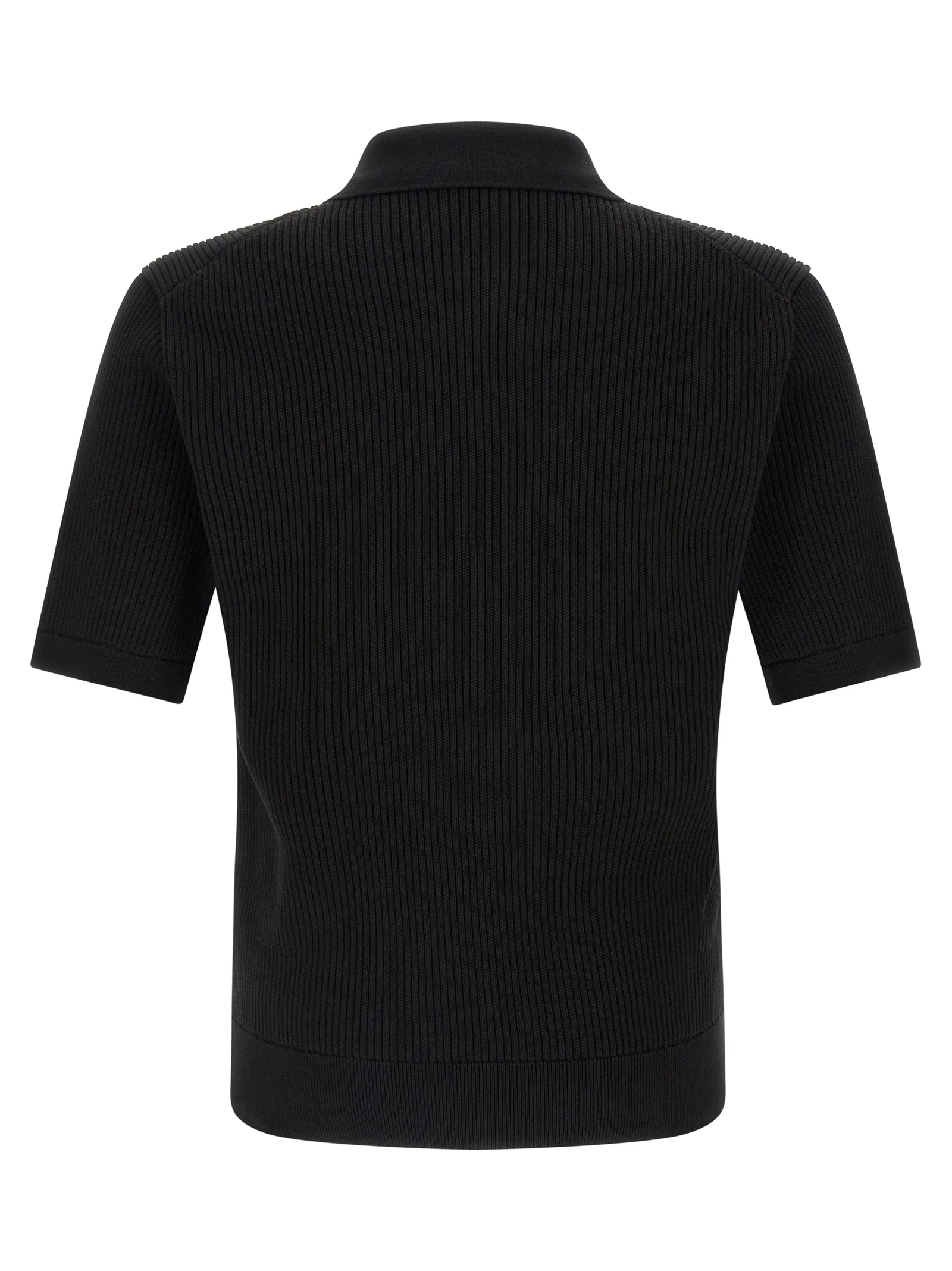 Dolce & Gabbana Men Micro-Ribbed Polo Shirt - Image 2