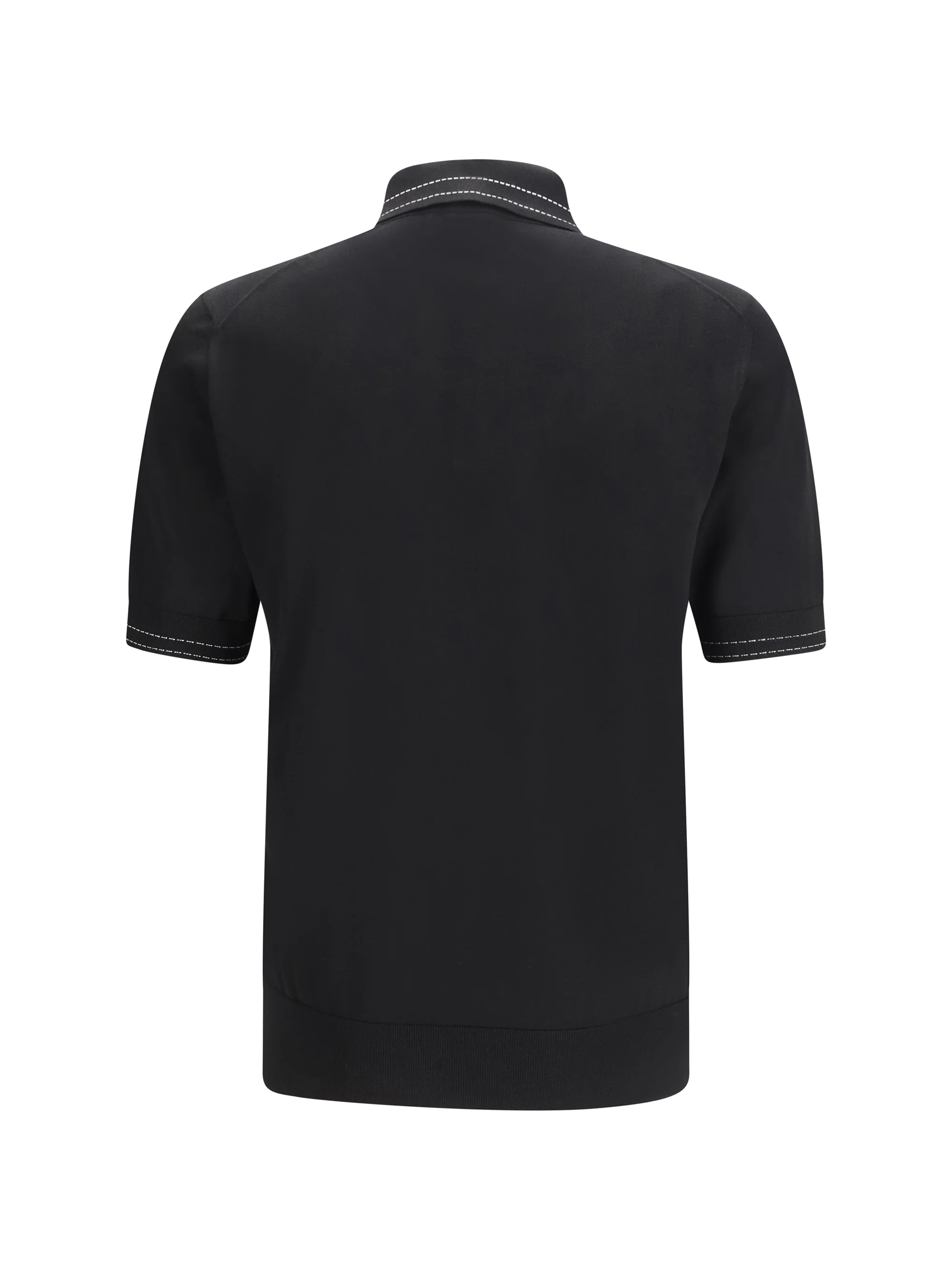 Dolce & Gabbana Men Silk Polo Shirt With Polo Collar And Short Sleeves - Image 2