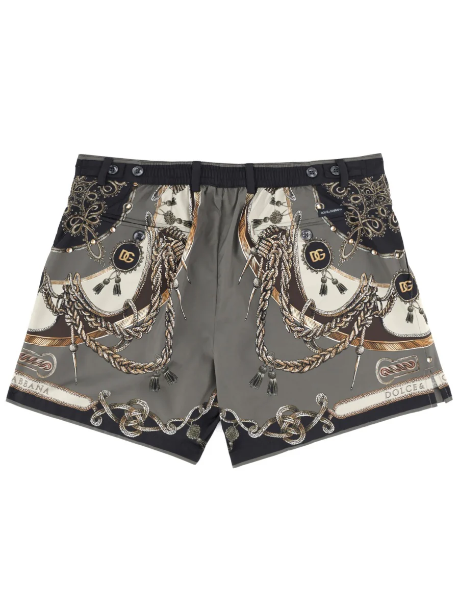 Dolce & Gabbana Men Swimsuit With Print - Image 2