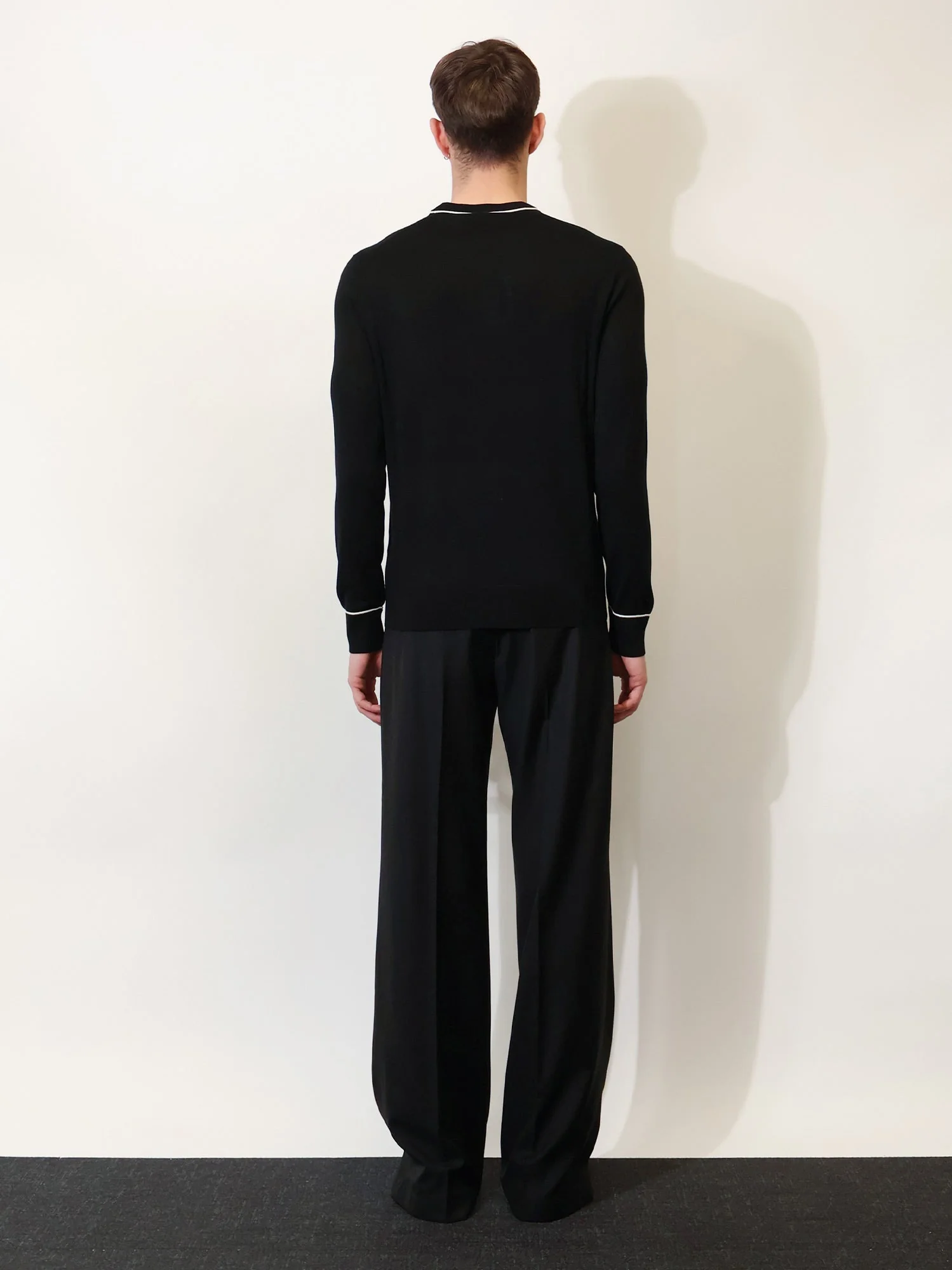 Dolce & Gabbana Men Virgin Wool Sweater With Embroidered Dg Logo - Image 3