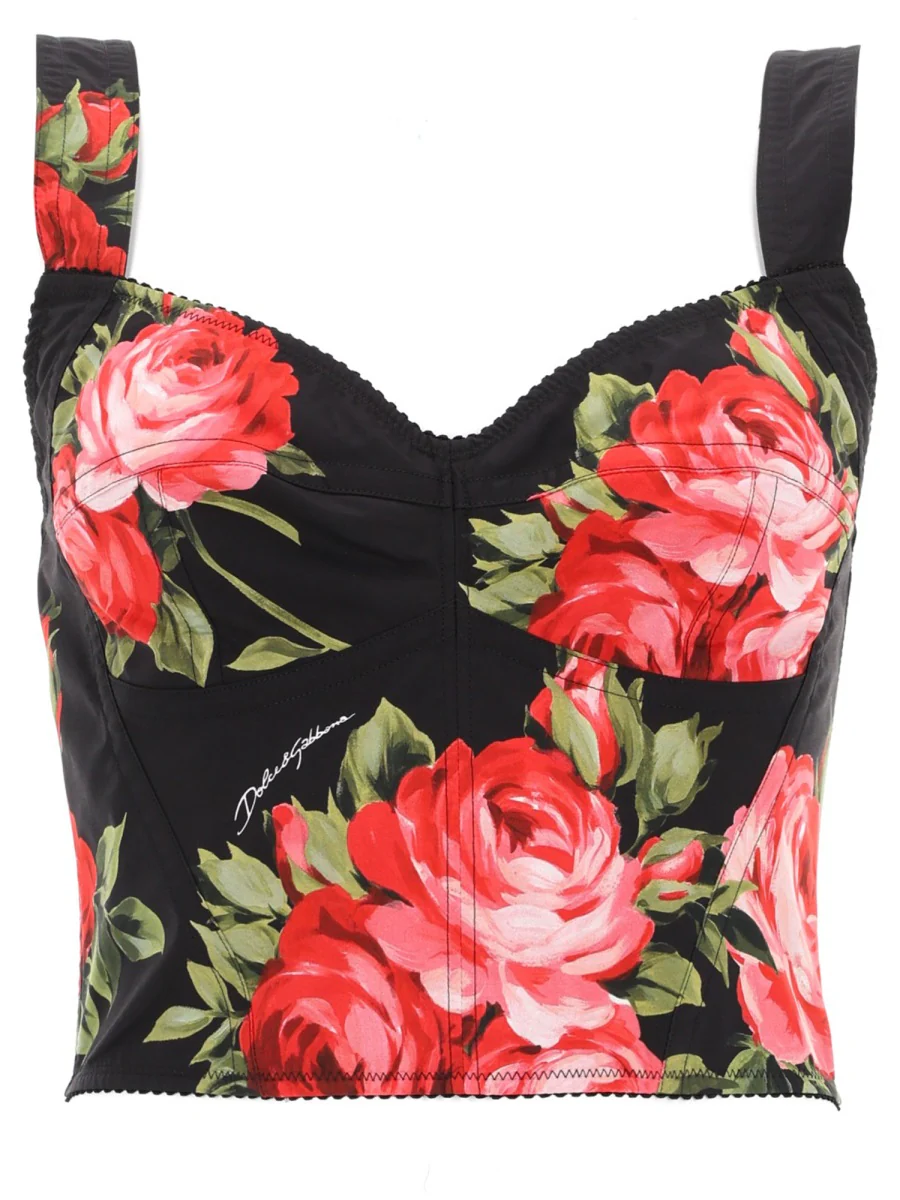 Dolce & Gabbana Women Floral Print Bustier Top