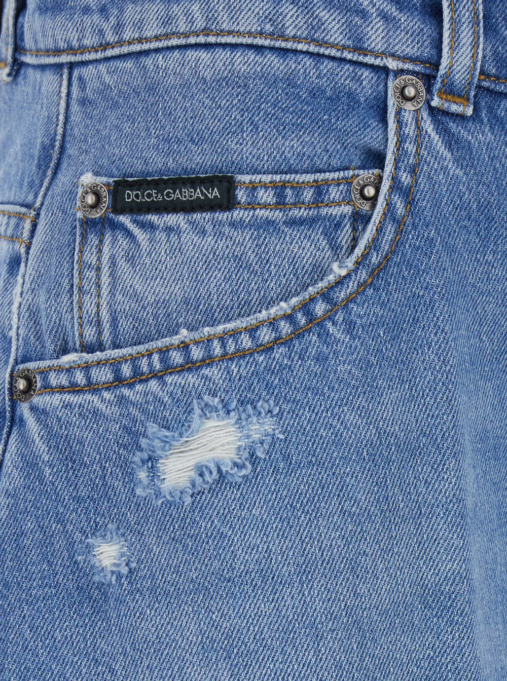 Dolce & Gabbana Women Blue Five-Pocket Jeans With Balloon Effect In Denim Woman - Image 3