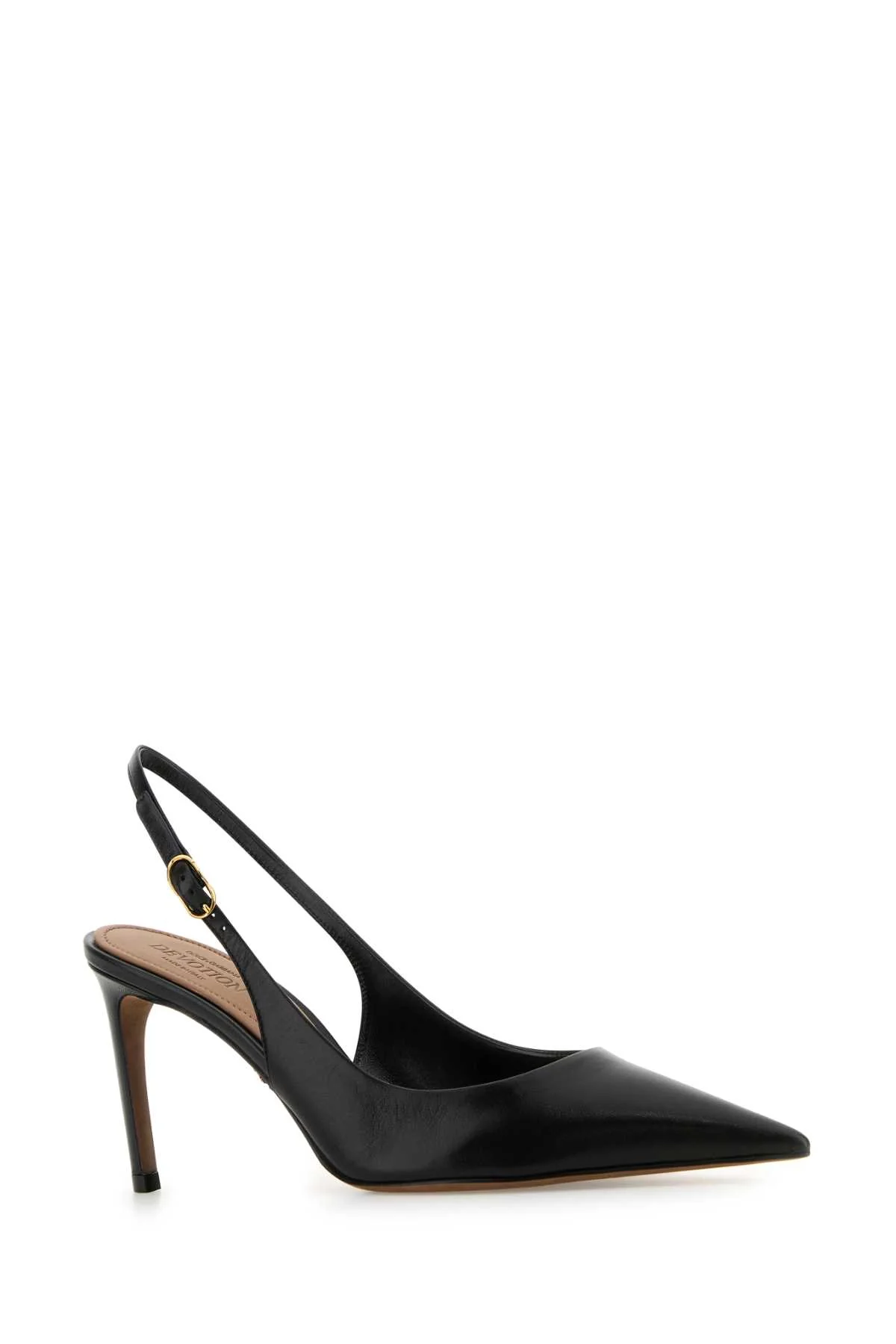 Dolce & Gabbana Women Black Leather Devotion 75 Pumps - Image 2