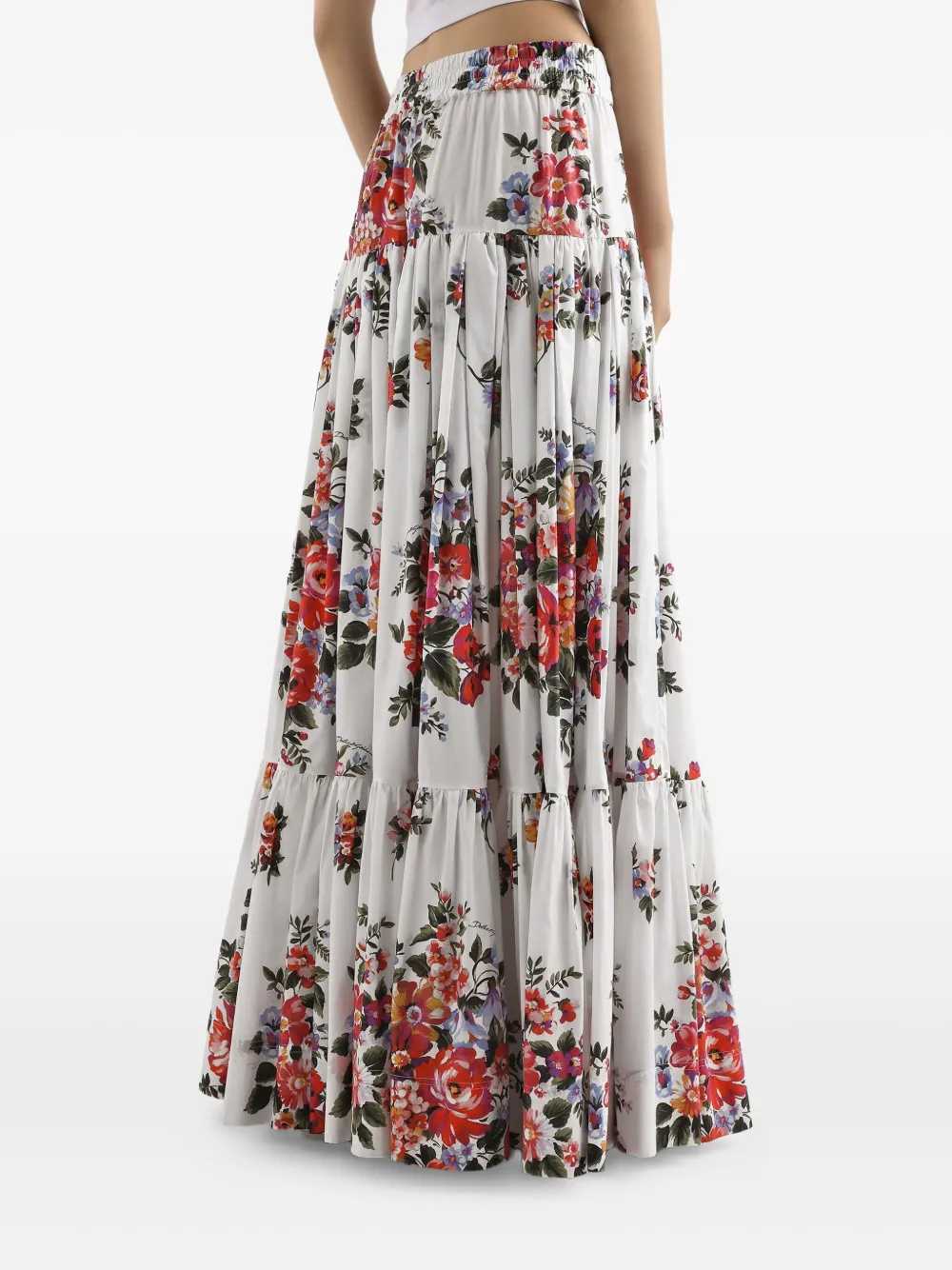 Dolce & Gabbana Women Floral Drawstring Skirt - Image 3