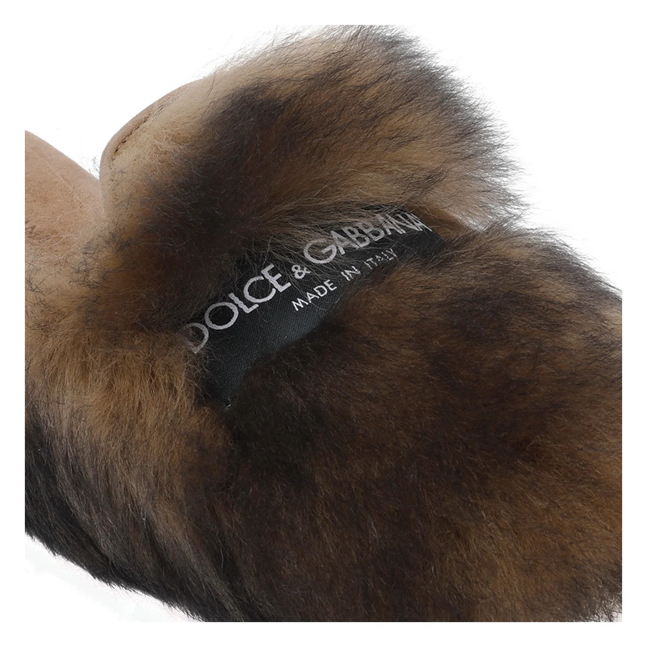 Dolce&Gabbana Women Logo Shearling And Suede Slippers - Image 2