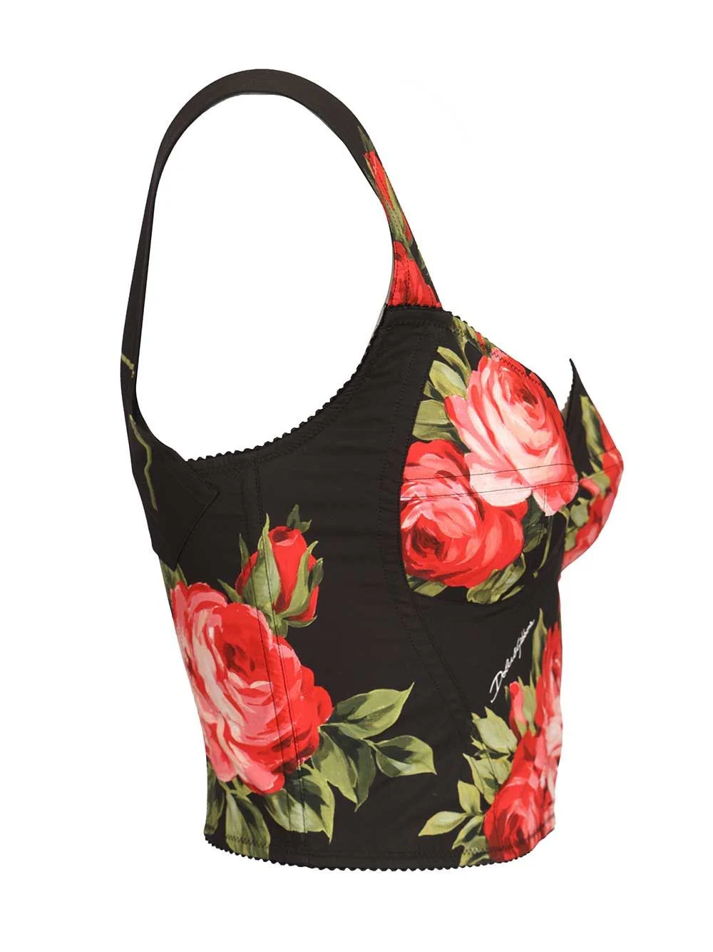 Dolce & Gabbana Women Rose Bouquet Print Bustier Top - Image 3