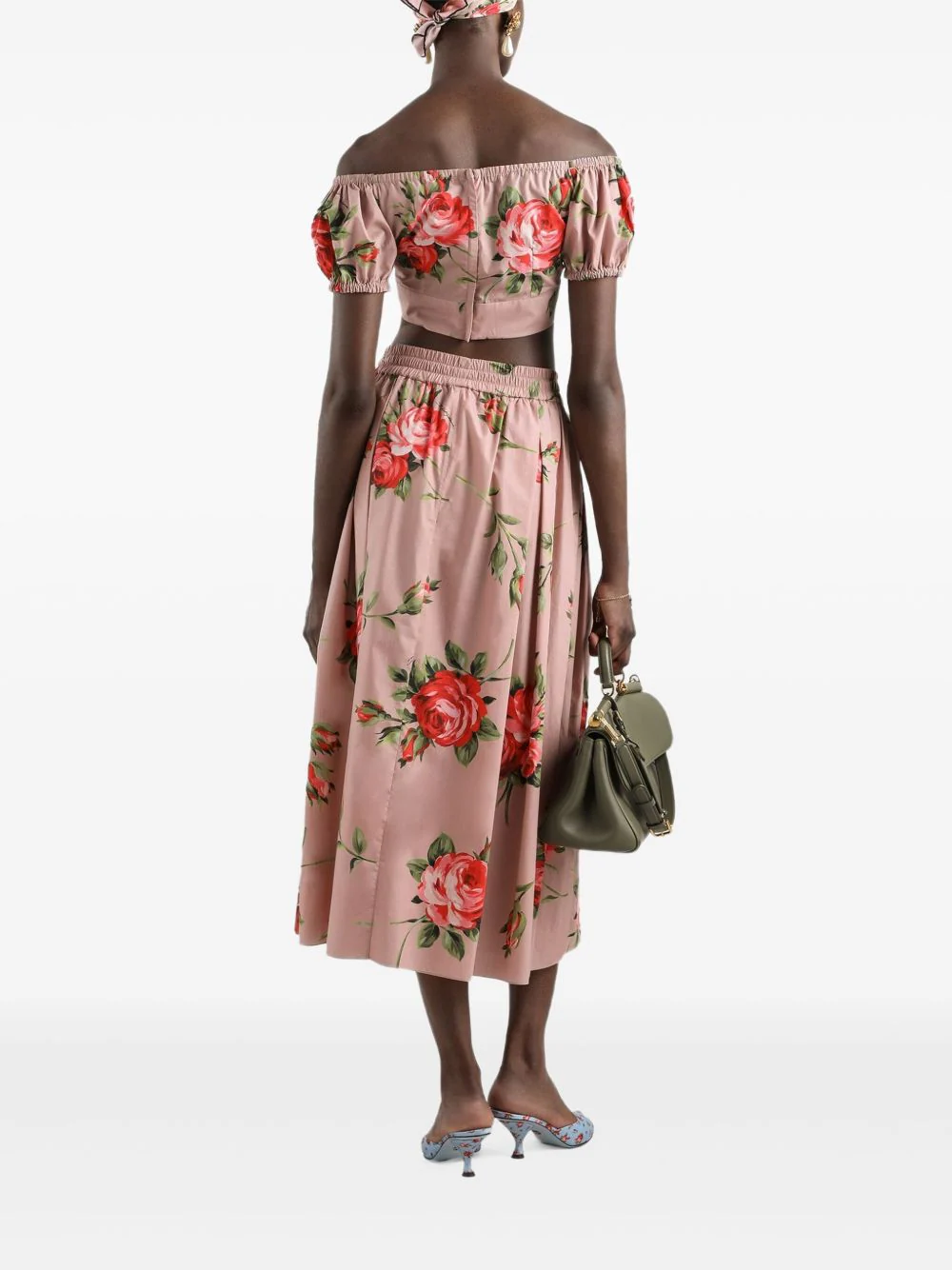 Dolce & Gabbana Women Roses Bouquet Long Skirt - Image 5