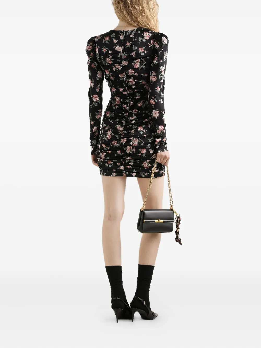 Dolce & Gabbana Women Short Floral Ruffled Dress - Image 3