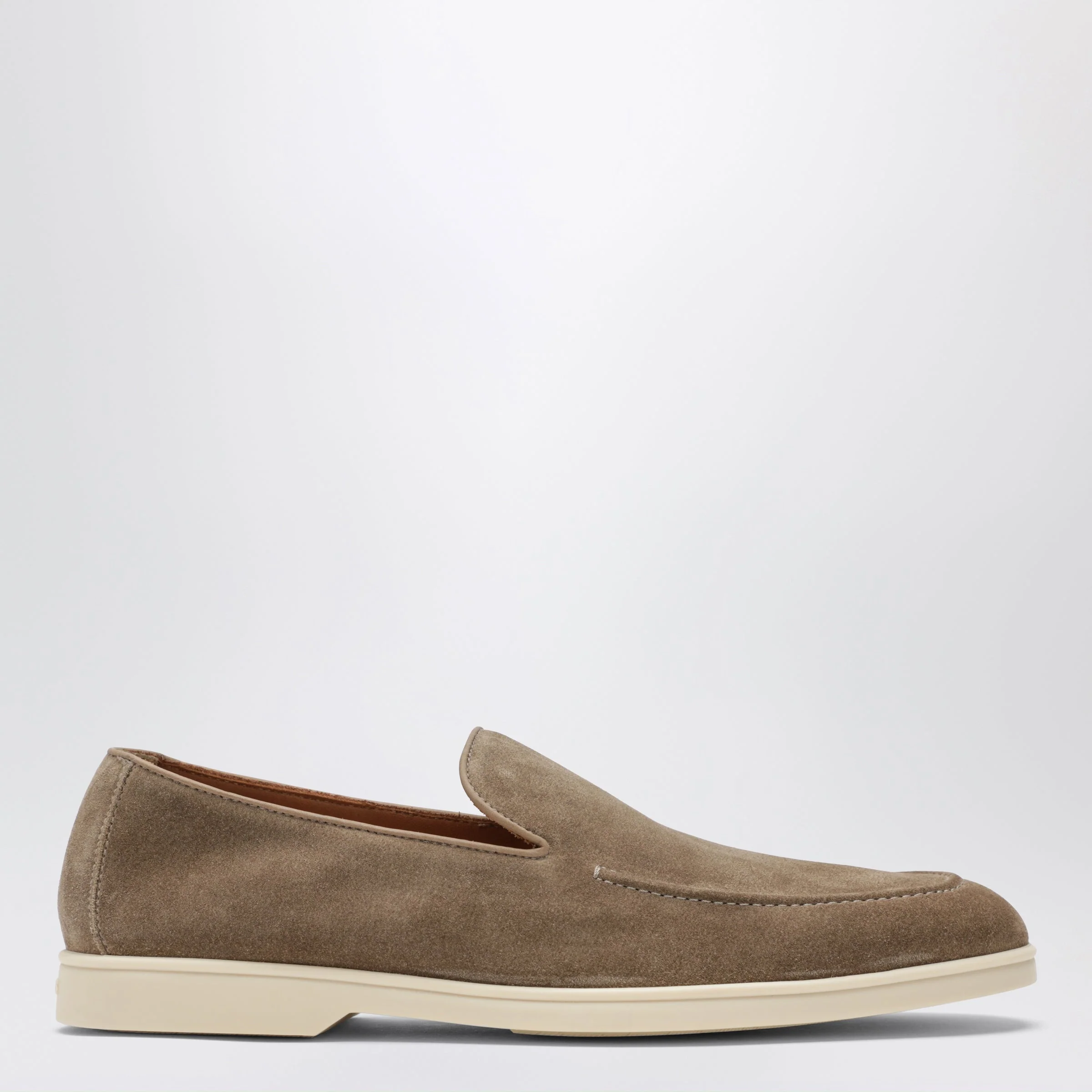 Doucal's Beige Suede Loafers Men