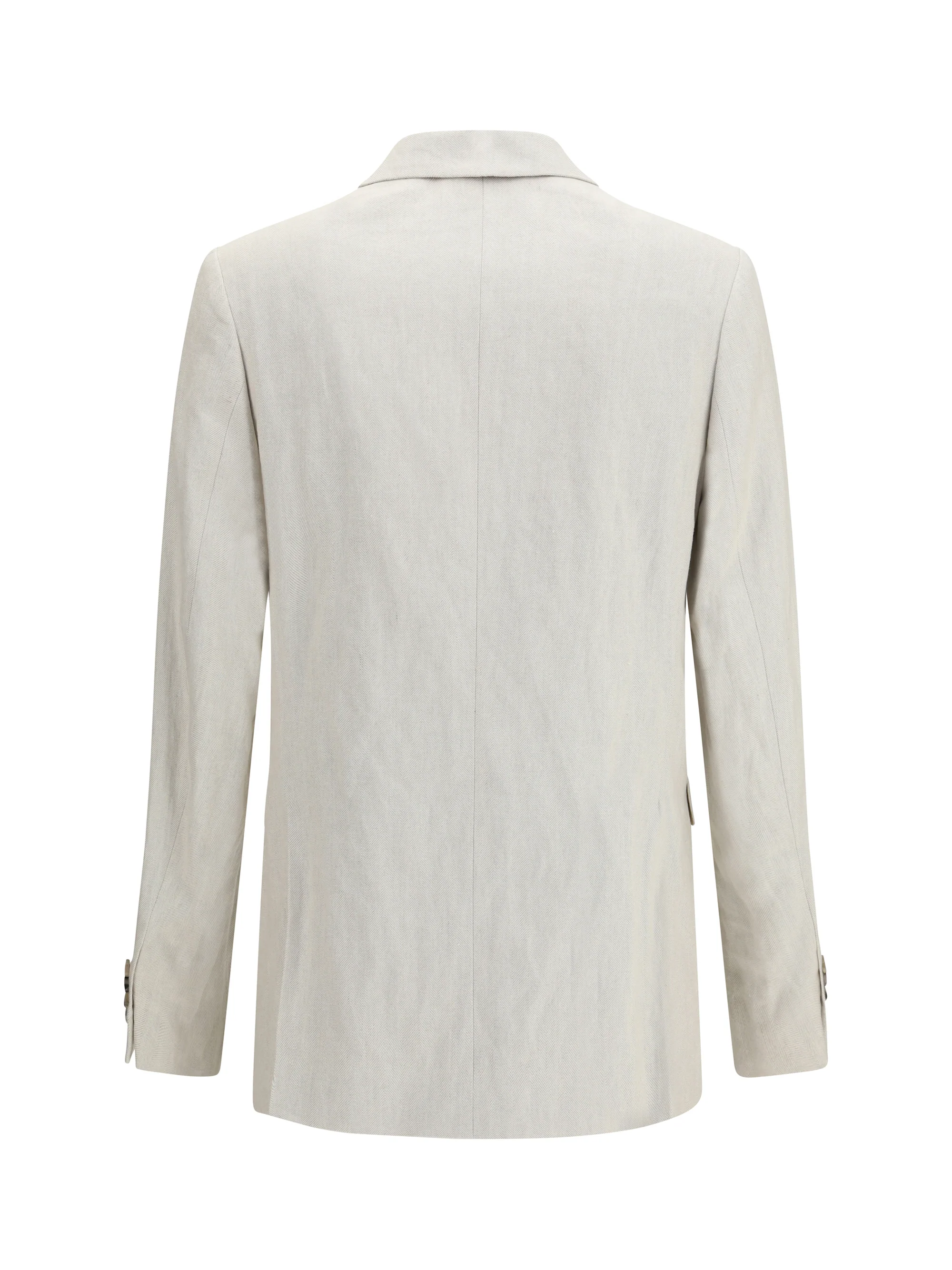Dries Van Noten Men Barry Blazer In A Cotton And Linen Herringbone Blend - Image 2