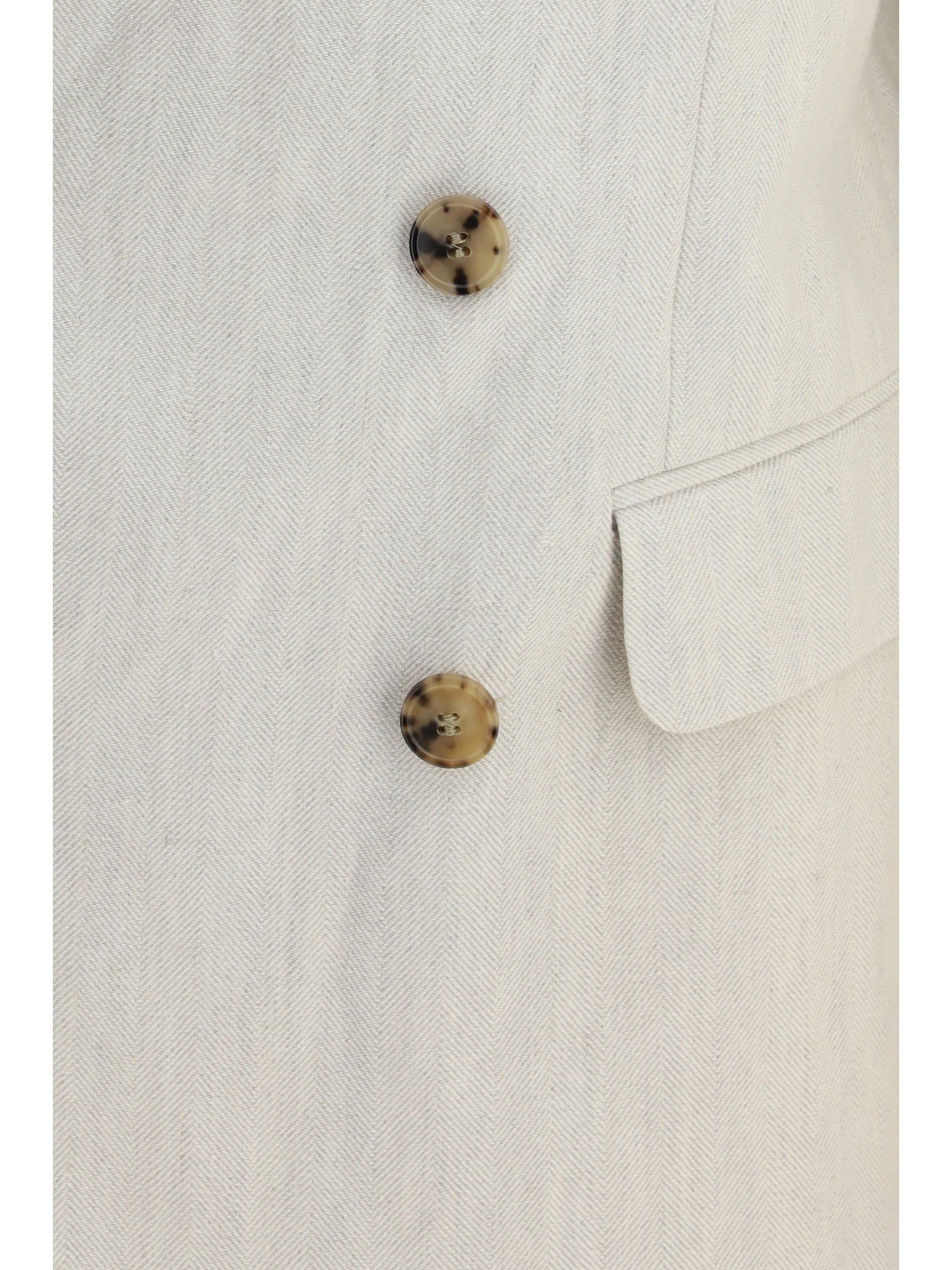 Dries Van Noten Men Barry Blazer In A Cotton And Linen Herringbone Blend - Image 3