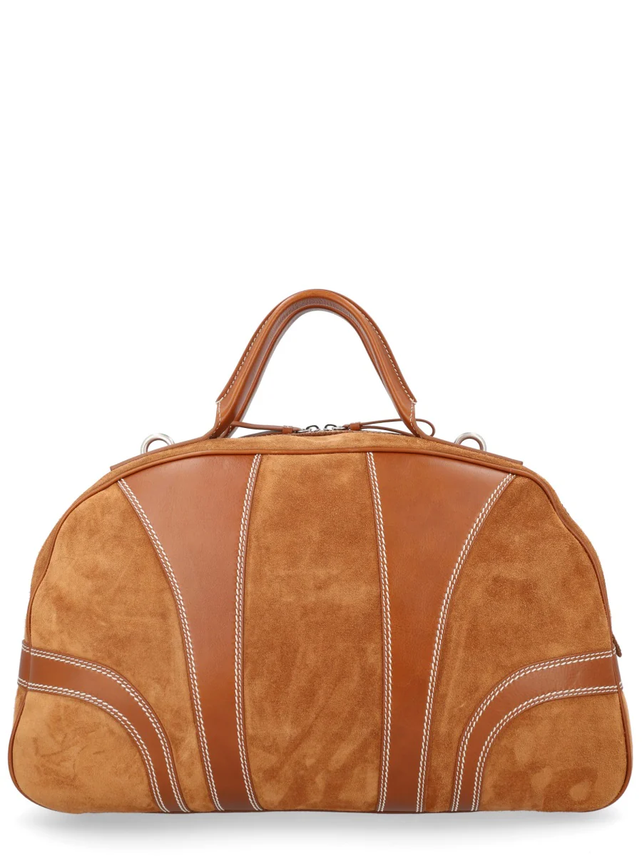 Dries Van Noten Men Suede Duffle Bag - Image 2
