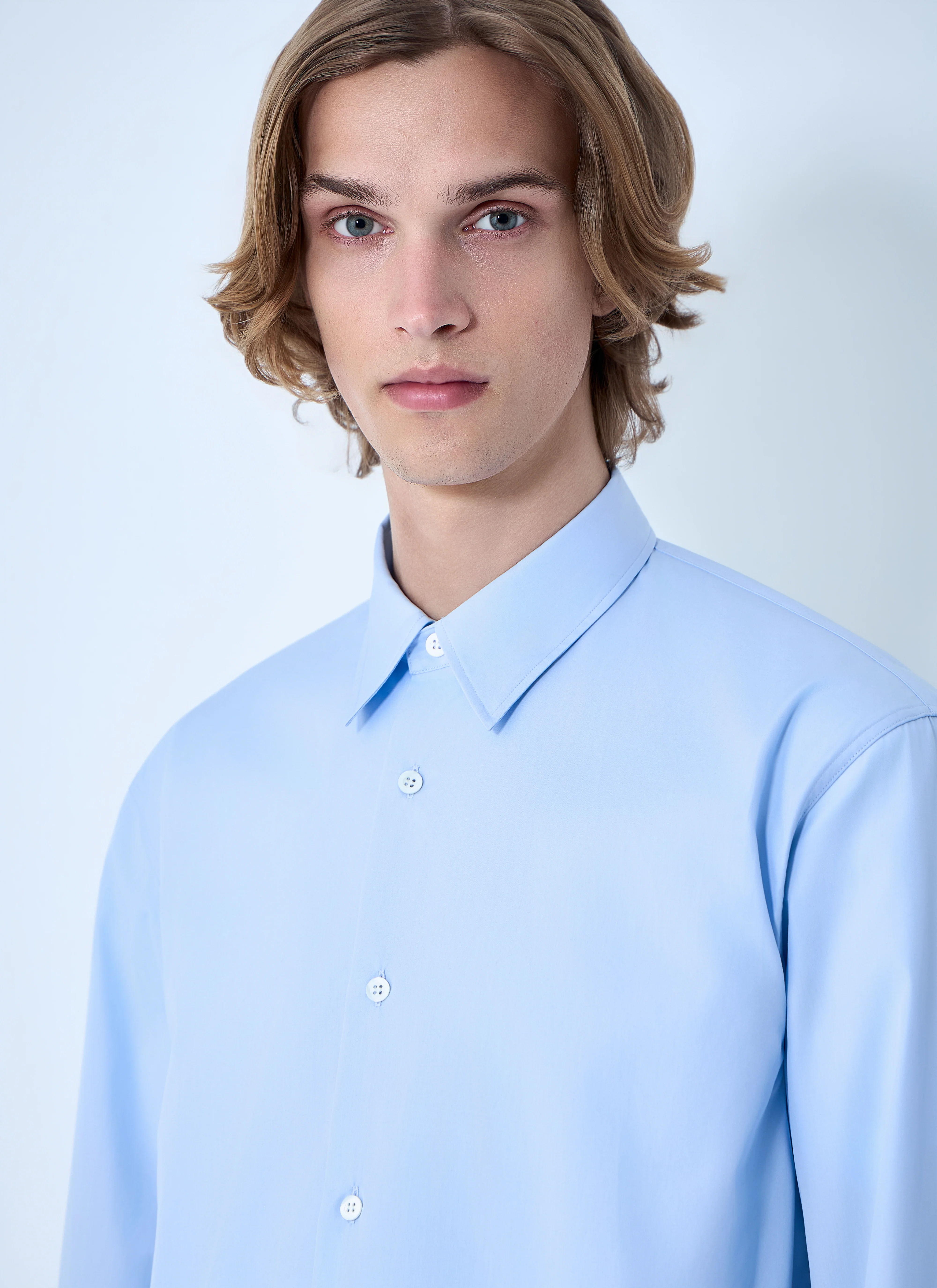 Dries Van Noten Men Contrast Cotton Shirt - Image 5