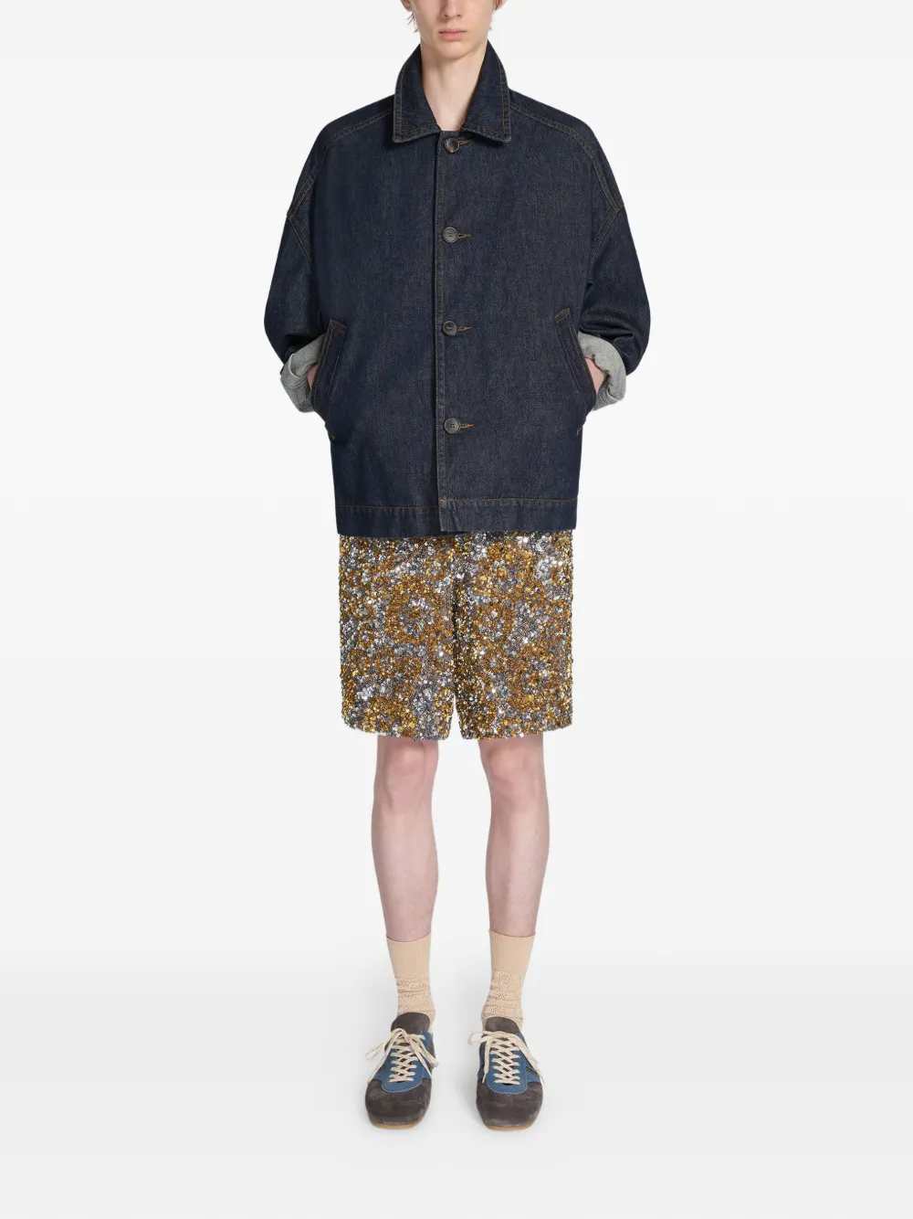 Dries Van Noten Men Sequined Shorts - Image 2