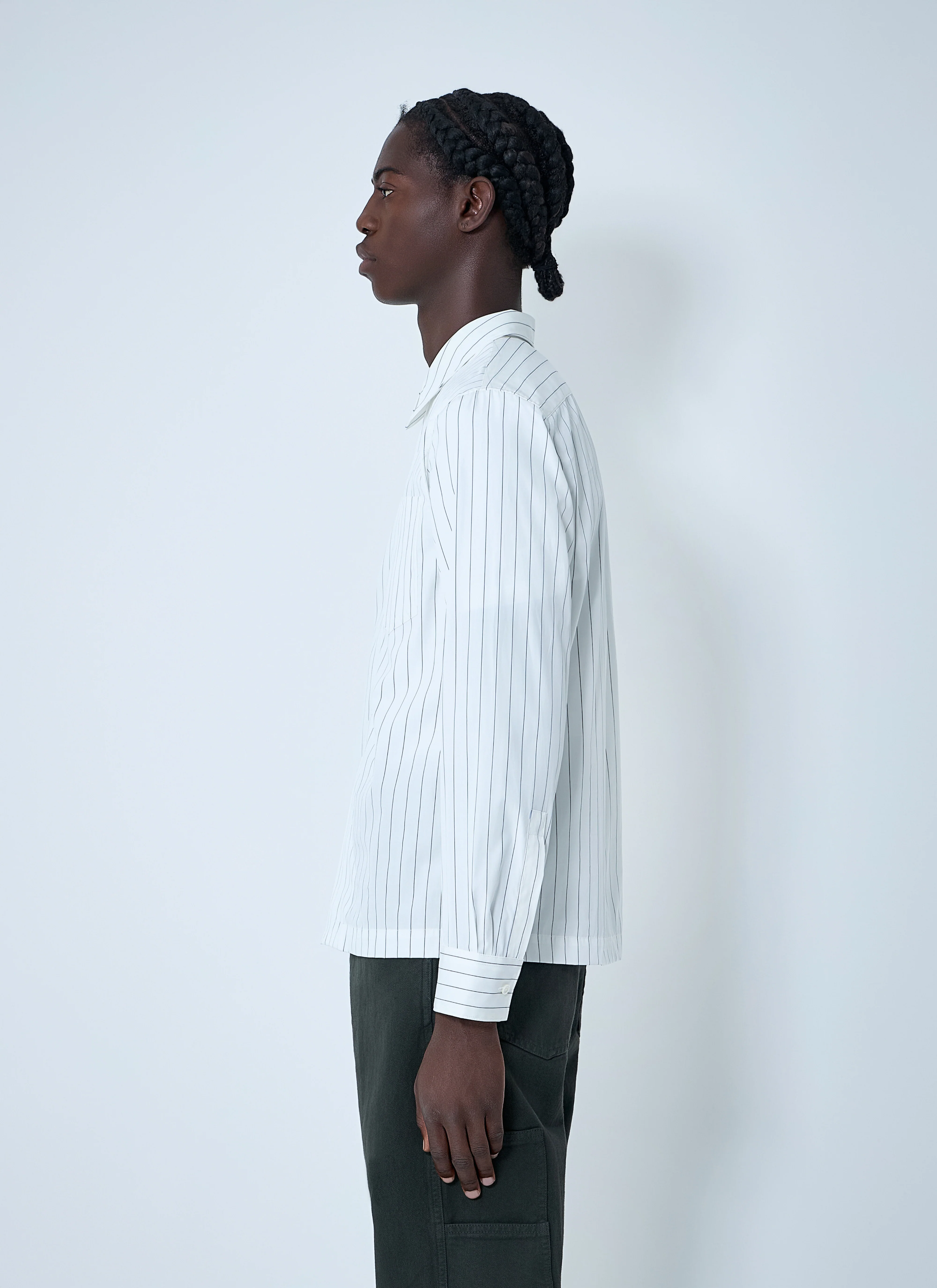 Dries Van Noten Men Stripe Button-Down Shirt - Image 3