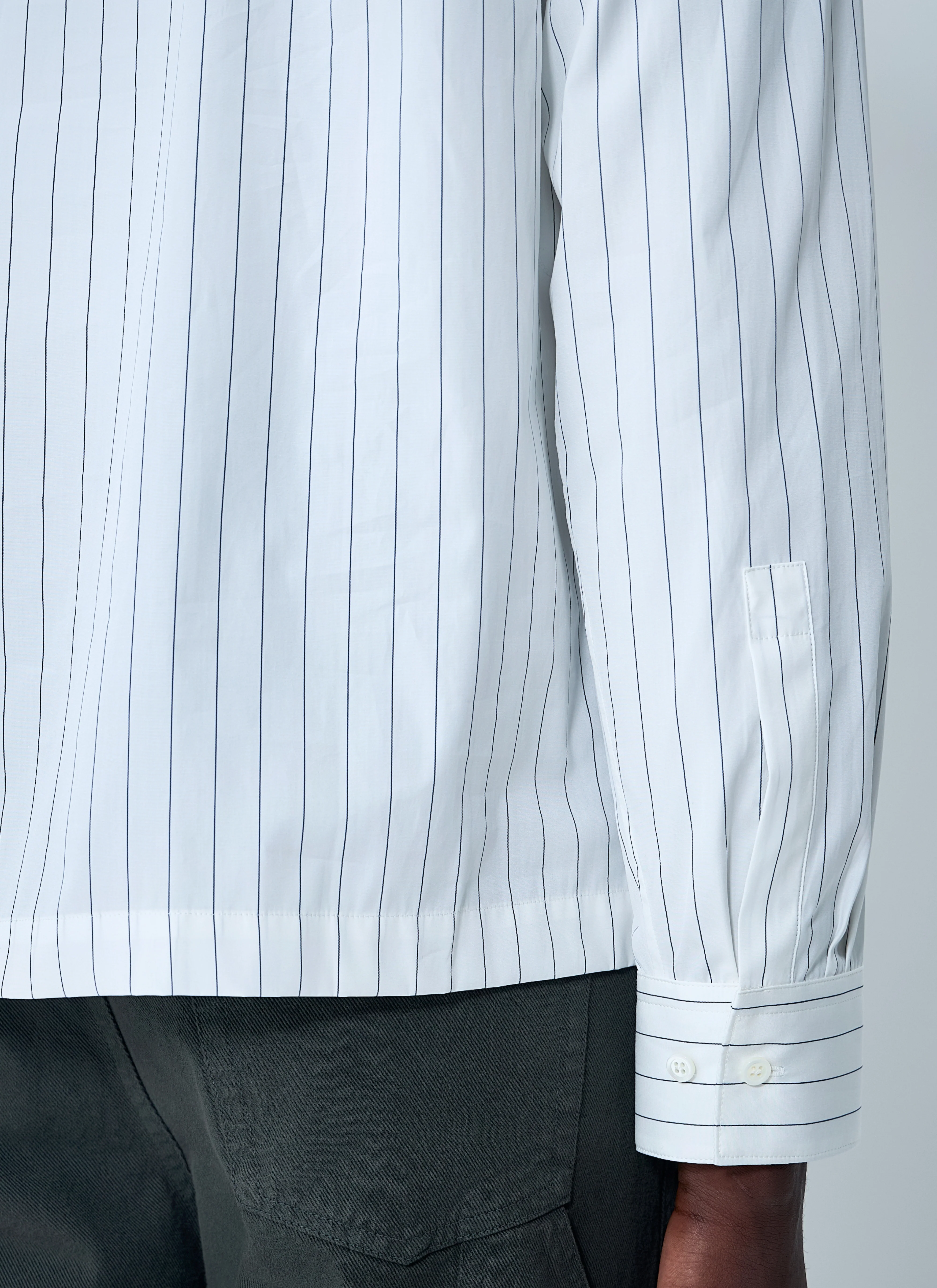 Dries Van Noten Men Stripe Button-Down Shirt - Image 6