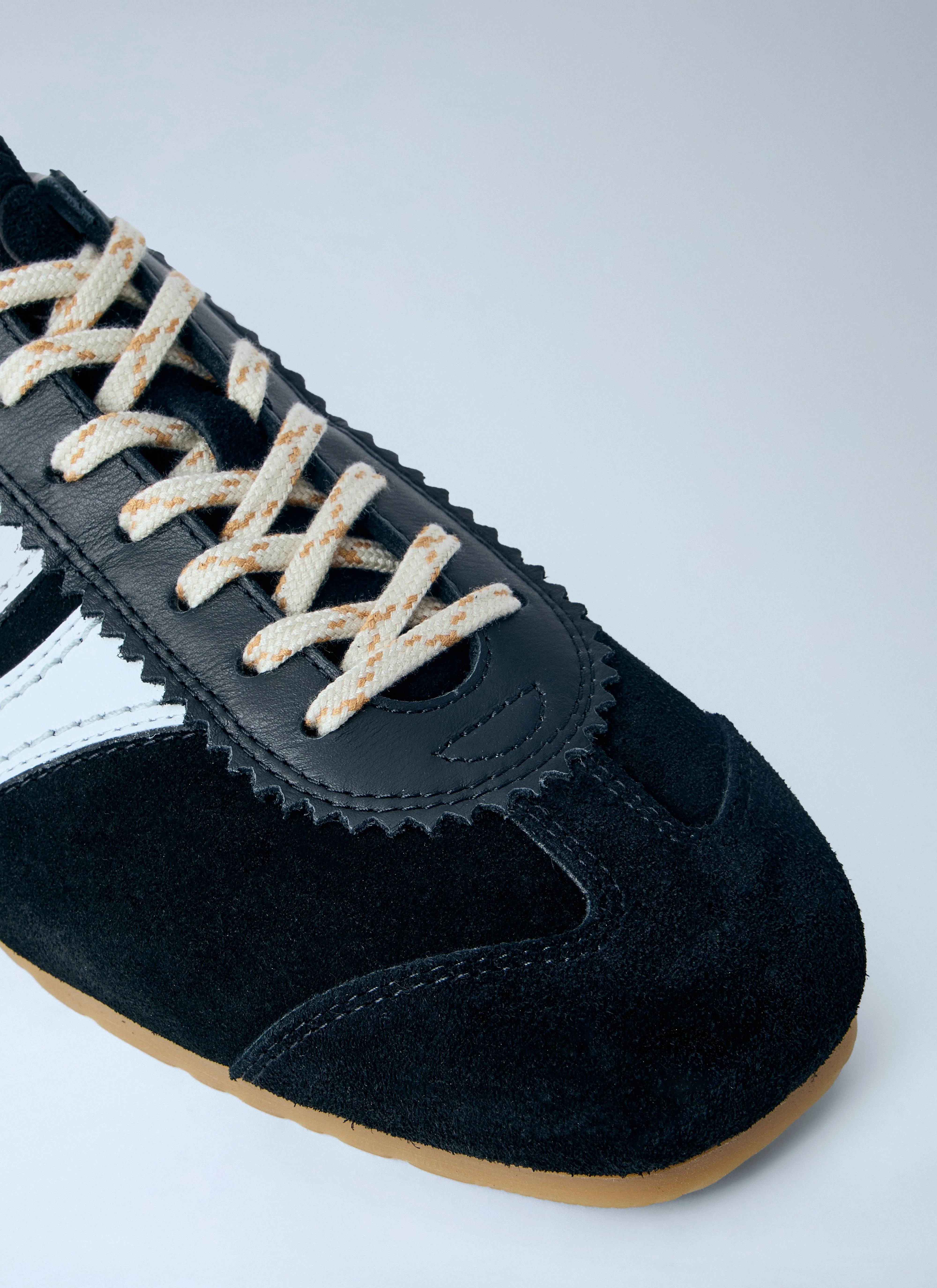 Dries Van Noten Men Suede Trimmed Sneakers - Image 3