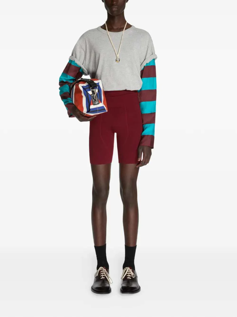 Dries Van Noten Men T-Shirt With Contrasting Sleeves - Image 2