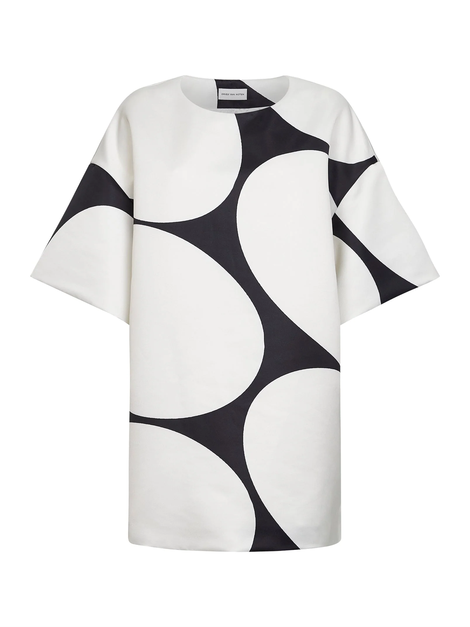 Dries Van Noten Women Black Duchess Oversized Ellipses-Printed Minidress