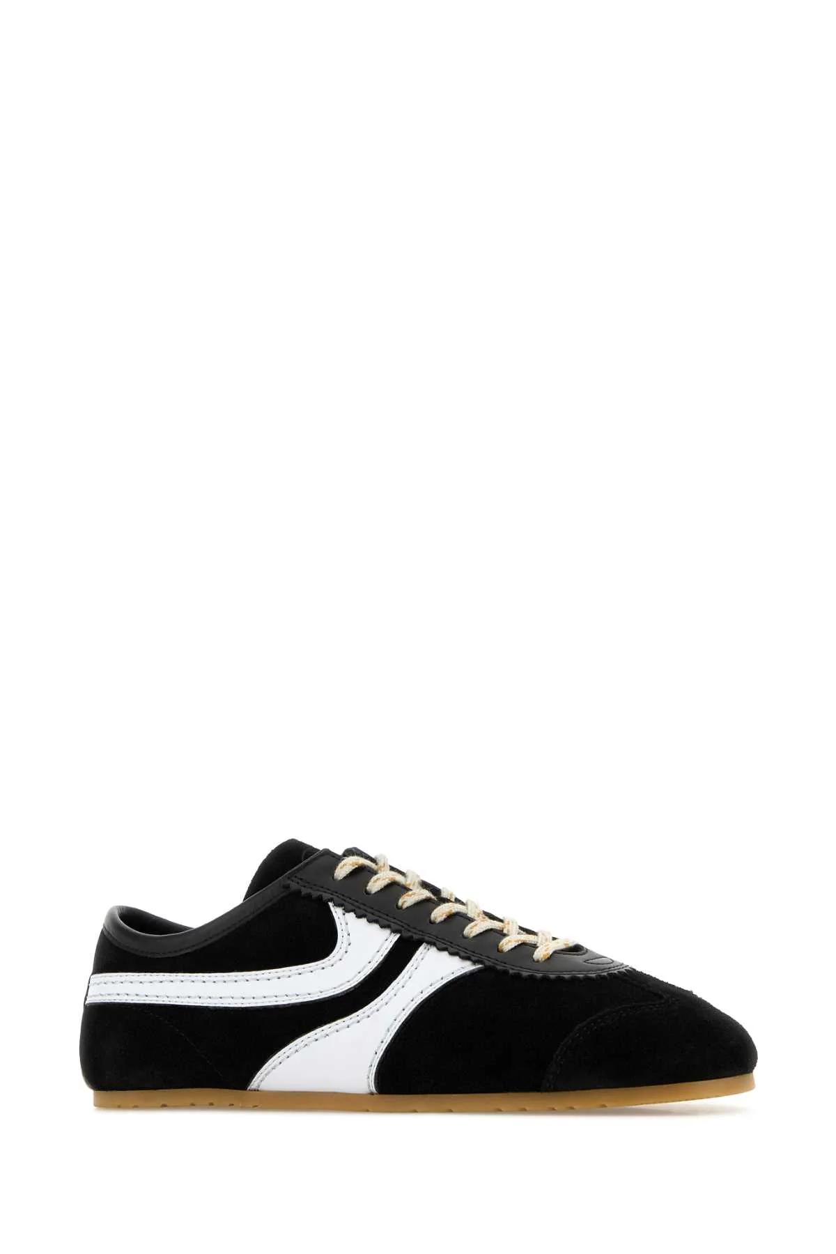 Dries Van Noten Women Black Suede Sneakers - Image 2