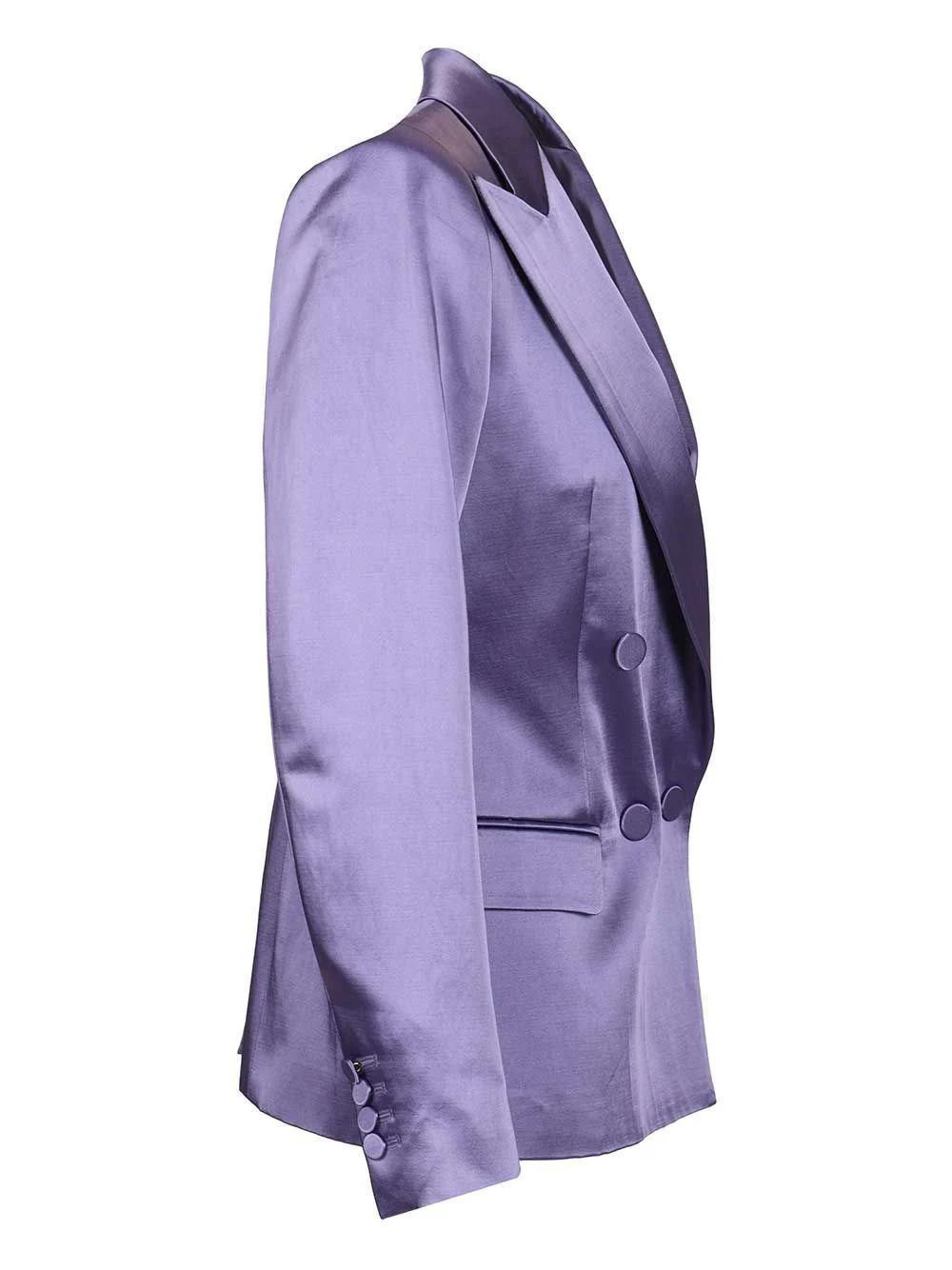 Dries Van Noten Women Blazer In Shiny Satin - Image 3