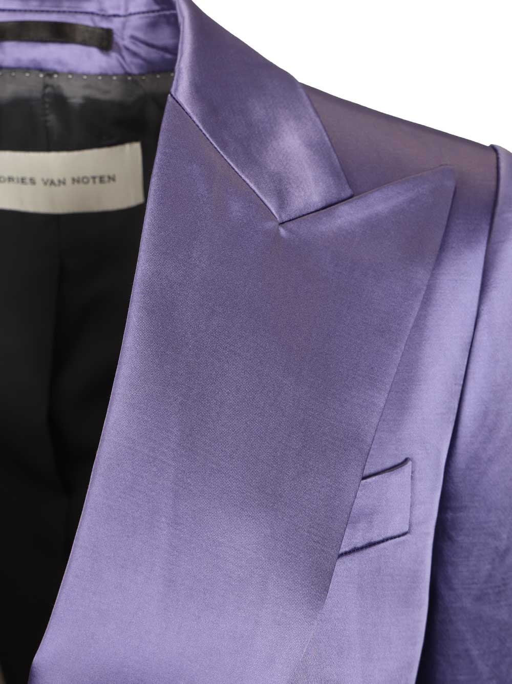 Dries Van Noten Women Blazer In Shiny Satin - Image 4