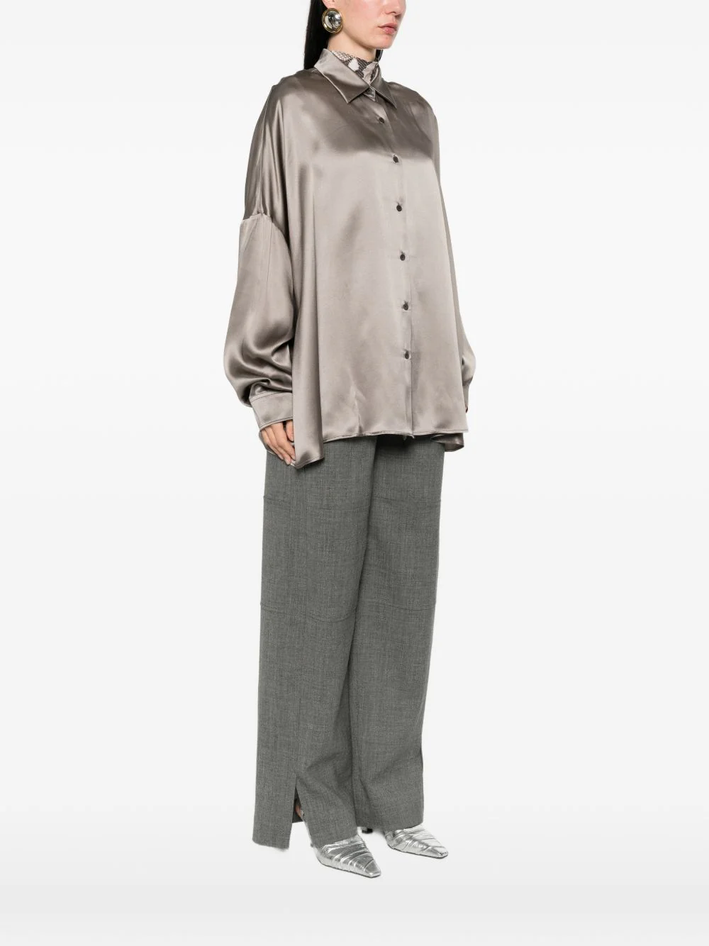 Dries Van Noten Women Casia Silk Shirt - Image 3
