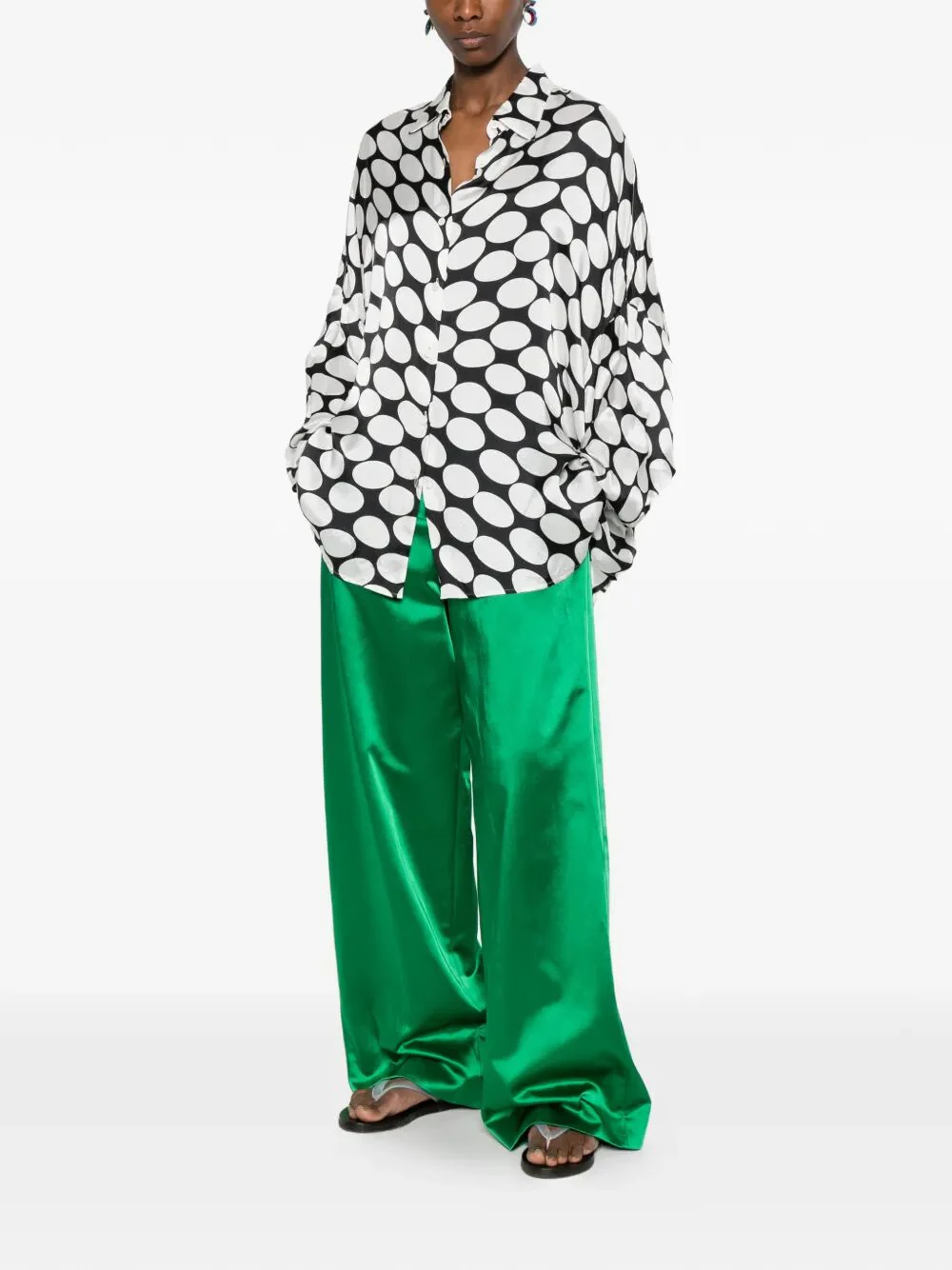 Dries Van Noten Women Casia Viscose Shirt With Large Polka Dot-Motif - Image 2