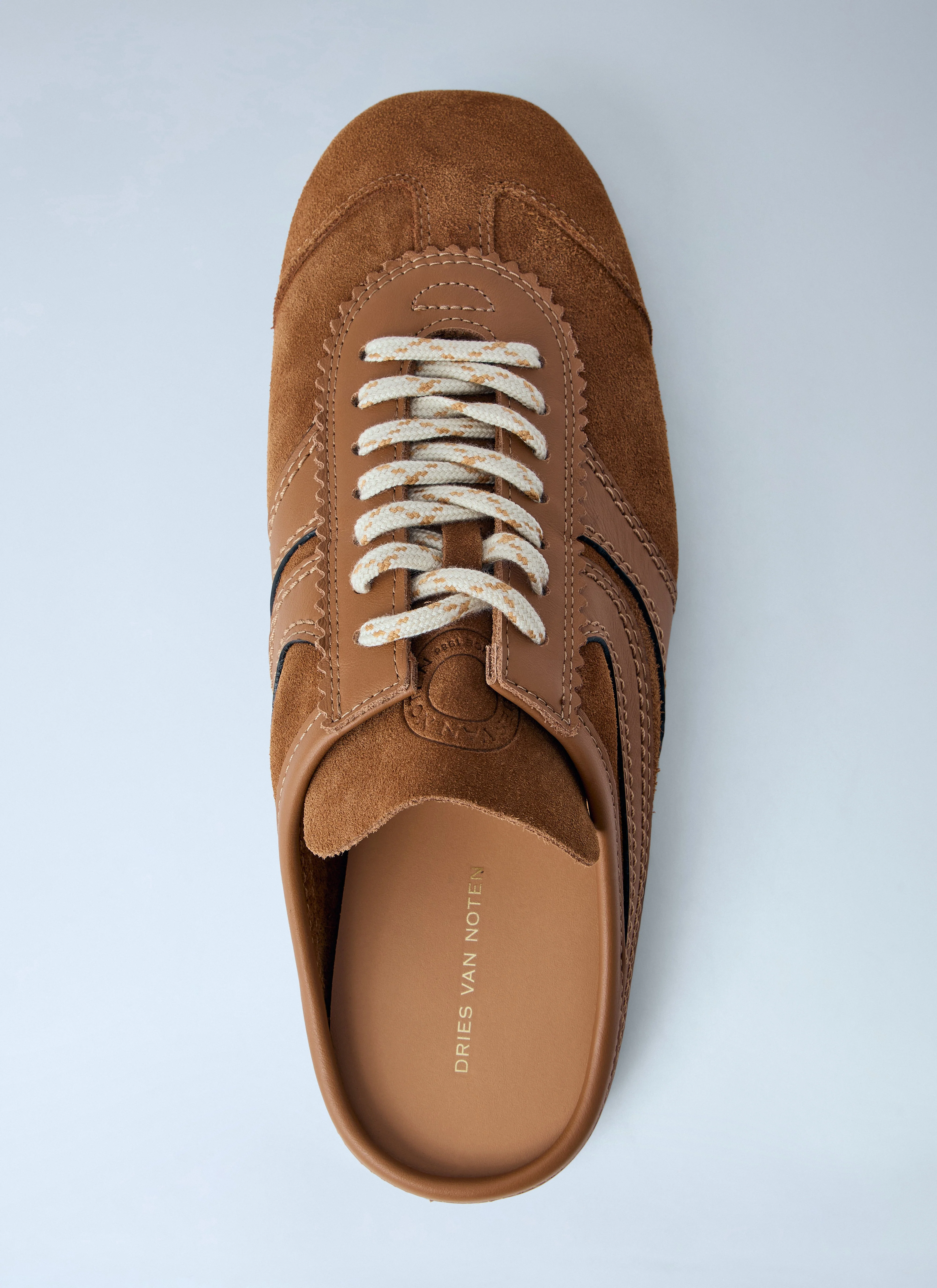 Dries Van Noten Women Leather Suede Slip-On Sneakers - Image 6
